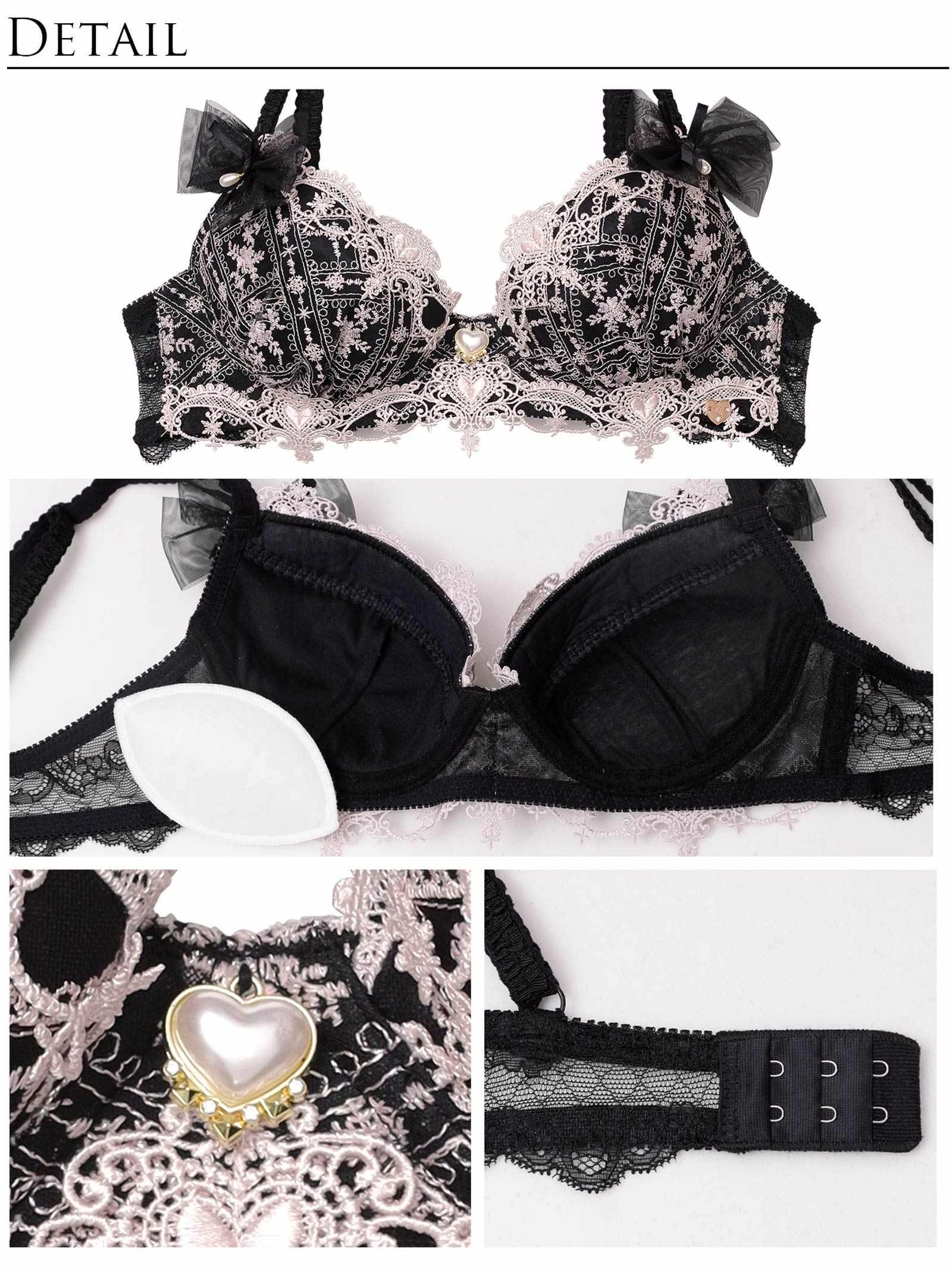 11/14新作!【明日花キララプロデュース/WhipBunny】Classical Shine Embroidery Bra&Shorts / クラシカルシャインエンブロイダリーブラ＆ショーツ
