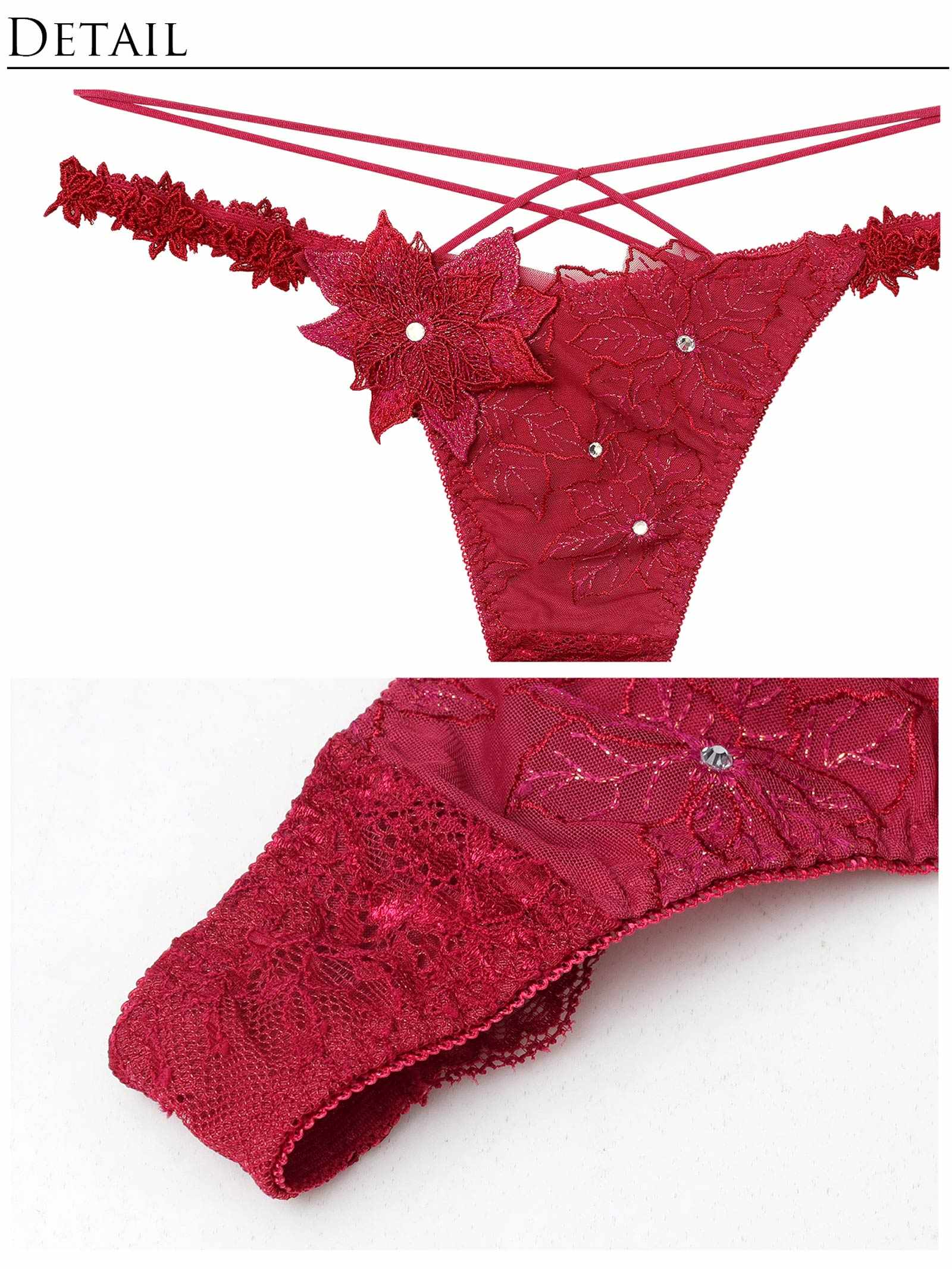 11/7新作!【明日花キララプロデュース/WhipBunny】Brilliant Poinsettia Bra&T-back / ブリリアントポインセチアブラ＆Tバック