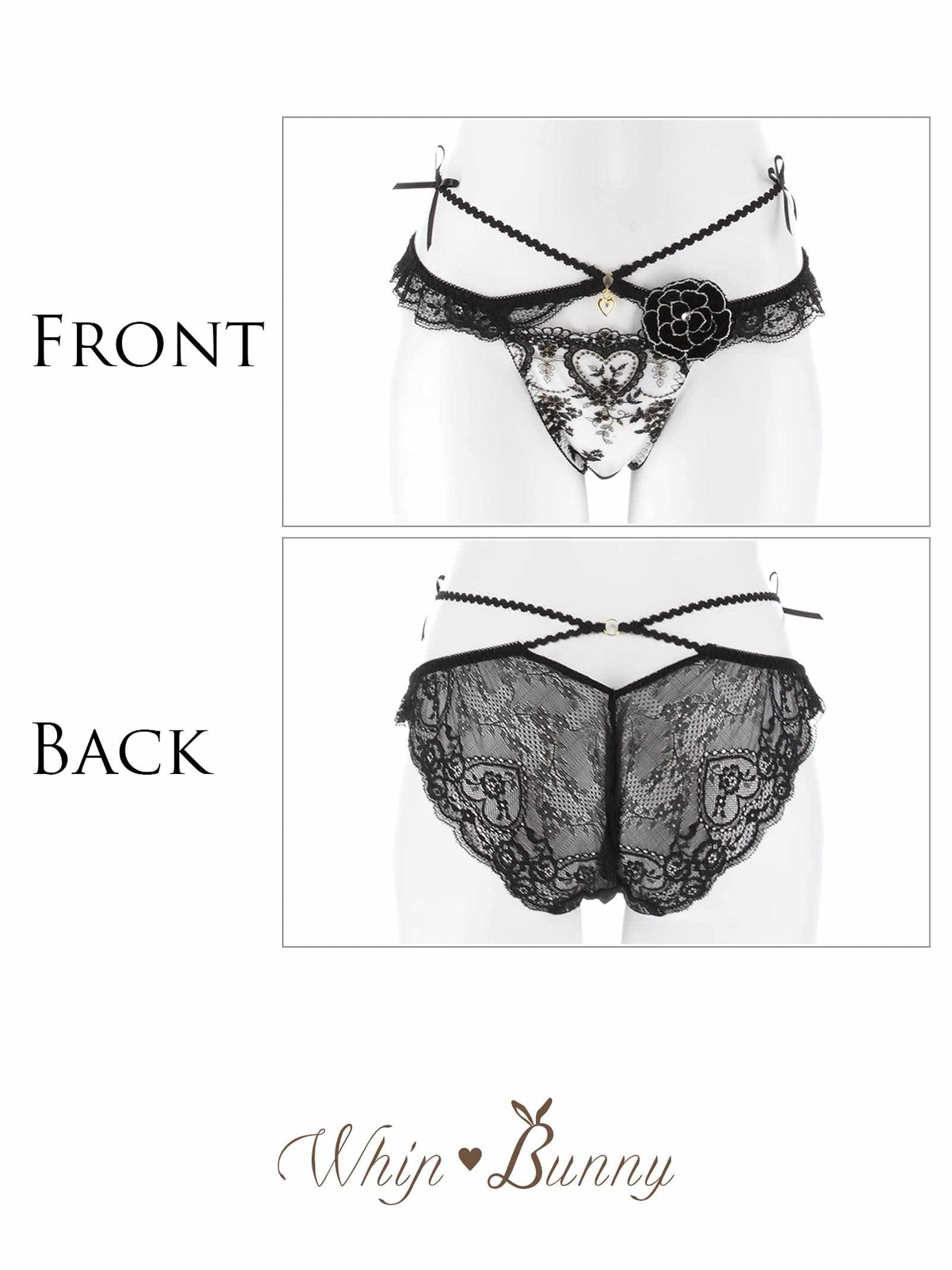 12/26新作!【明日花キララプロデュース/WhipBunny】Damasuku Heart Bloom Shorts / ダマスクハートブルームショーツ