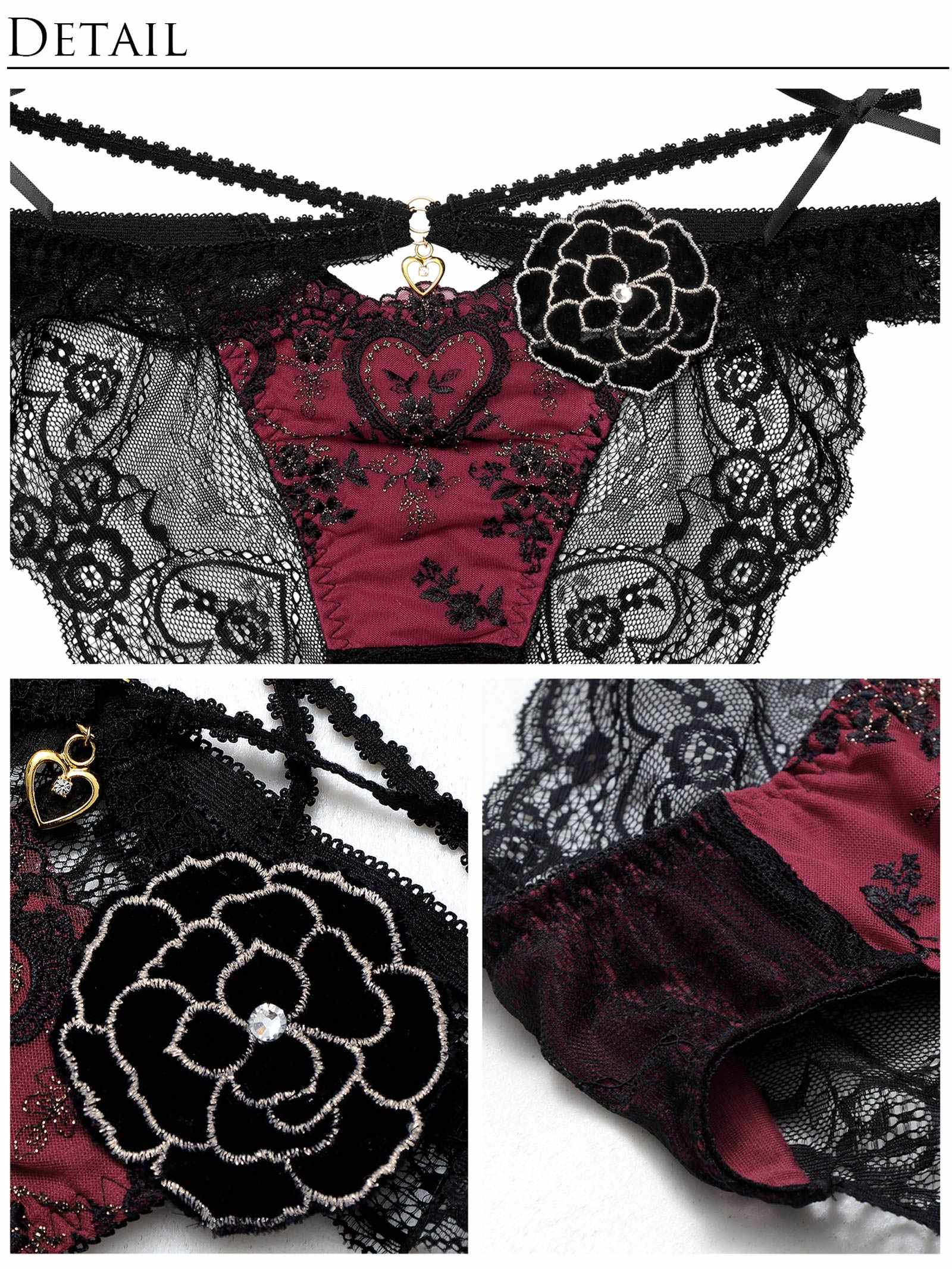 12/26新作!【明日花キララプロデュース/WhipBunny】Damasuku Heart Bloom Shorts / ダマスクハートブルームショーツ