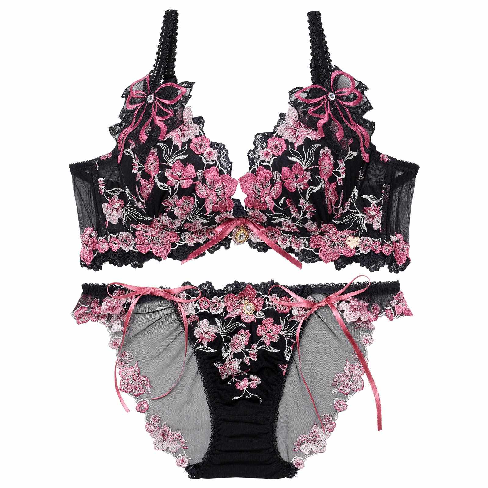 1/19新作!【明日花キララプロデュース/WhipBunny】Romantic Ribbon Bouquet Bra&Shorts/ ロマンティックリボンブーケブラ＆ショーツ