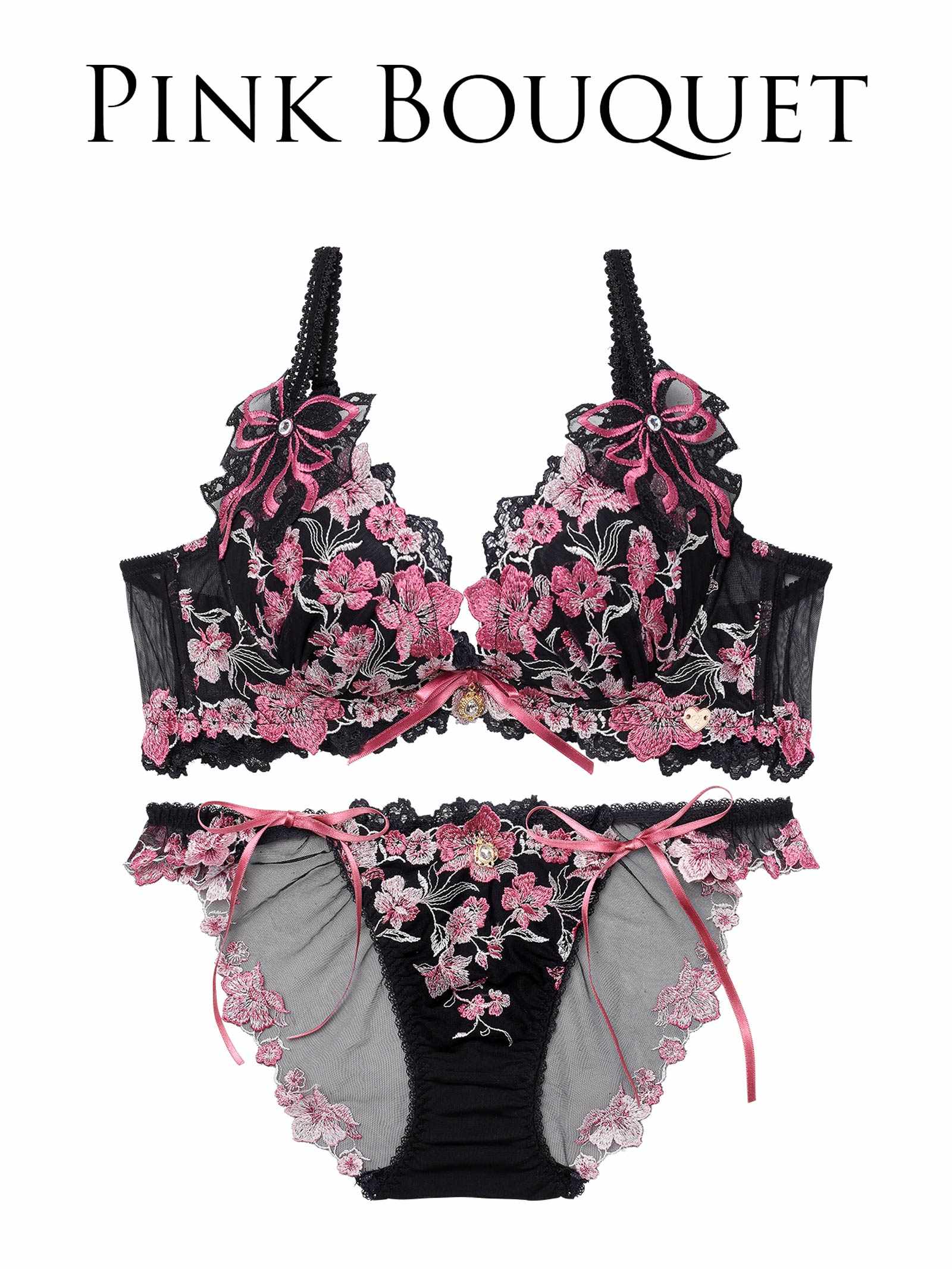 1/19新作!【明日花キララプロデュース/WhipBunny】Romantic Ribbon Bouquet Bra&Shorts/ ロマンティックリボンブーケブラ＆ショーツ