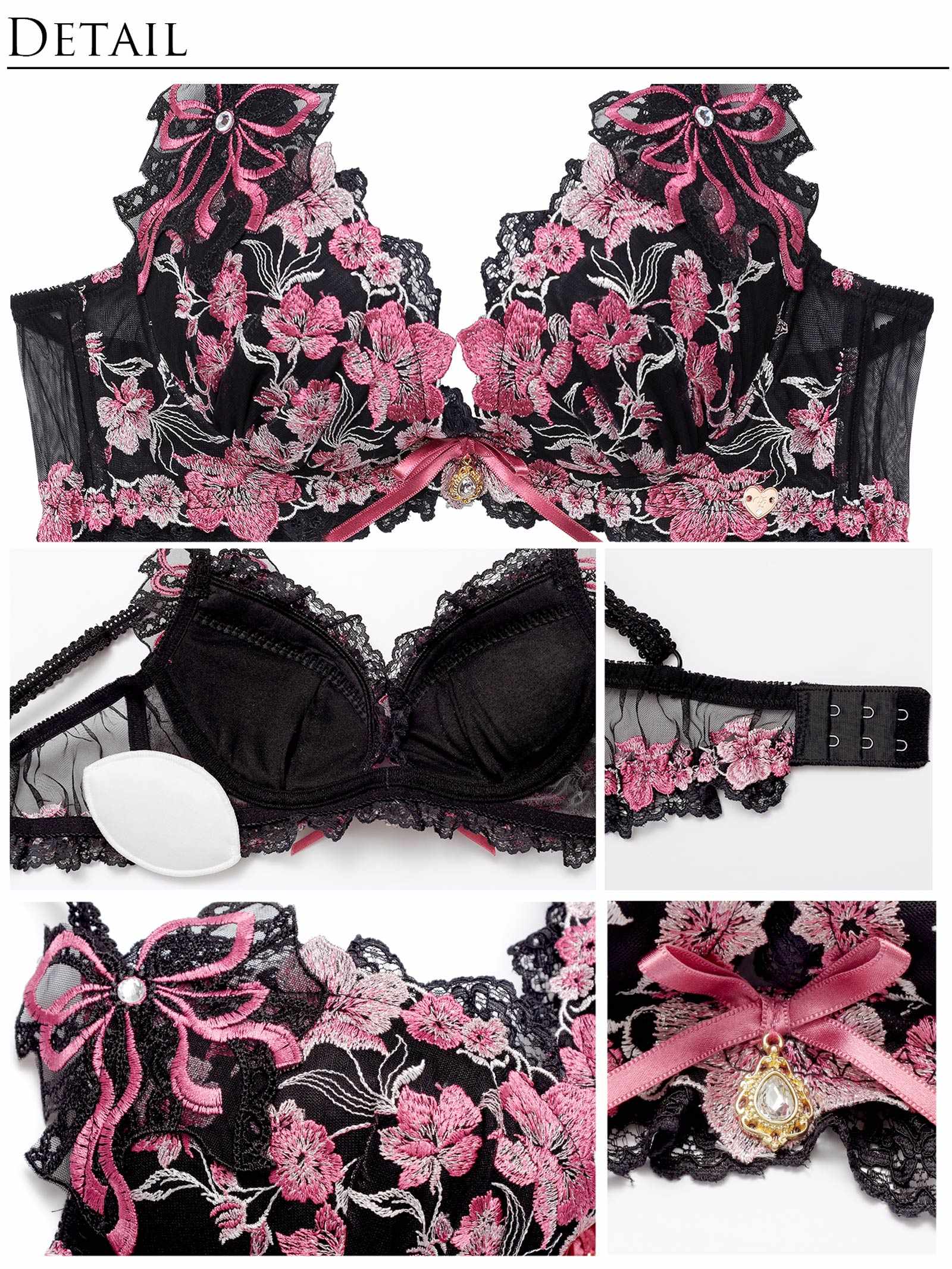 1/19新作!【明日花キララプロデュース/WhipBunny】Romantic Ribbon Bouquet Bra&Shorts/ ロマンティックリボンブーケブラ＆ショーツ