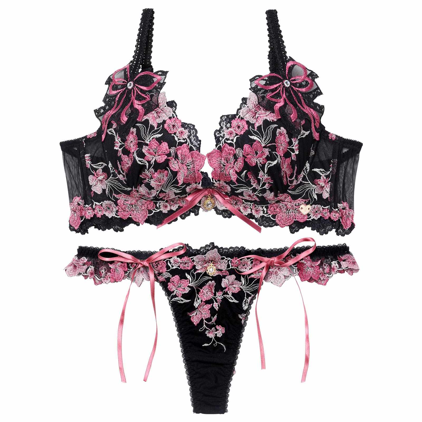 1/19新作!【明日花キララプロデュース/WhipBunny】Romantic Ribbon Bouquet Bra&T-back/ ロマンティックリボンブーケブラ＆Tバック