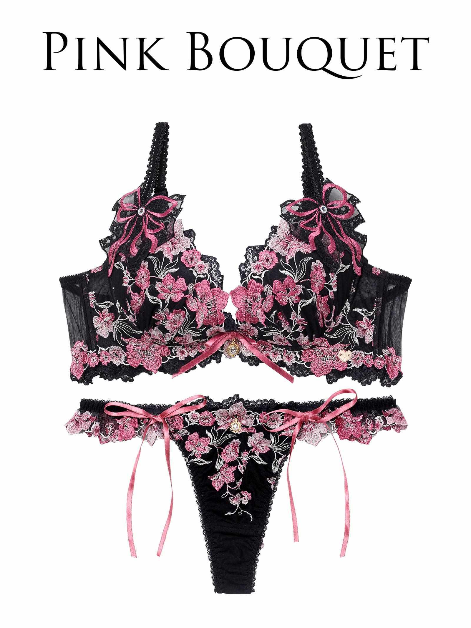 1/19新作!【明日花キララプロデュース/WhipBunny】Romantic Ribbon Bouquet Bra&T-back/ ロマンティックリボンブーケブラ＆Tバック