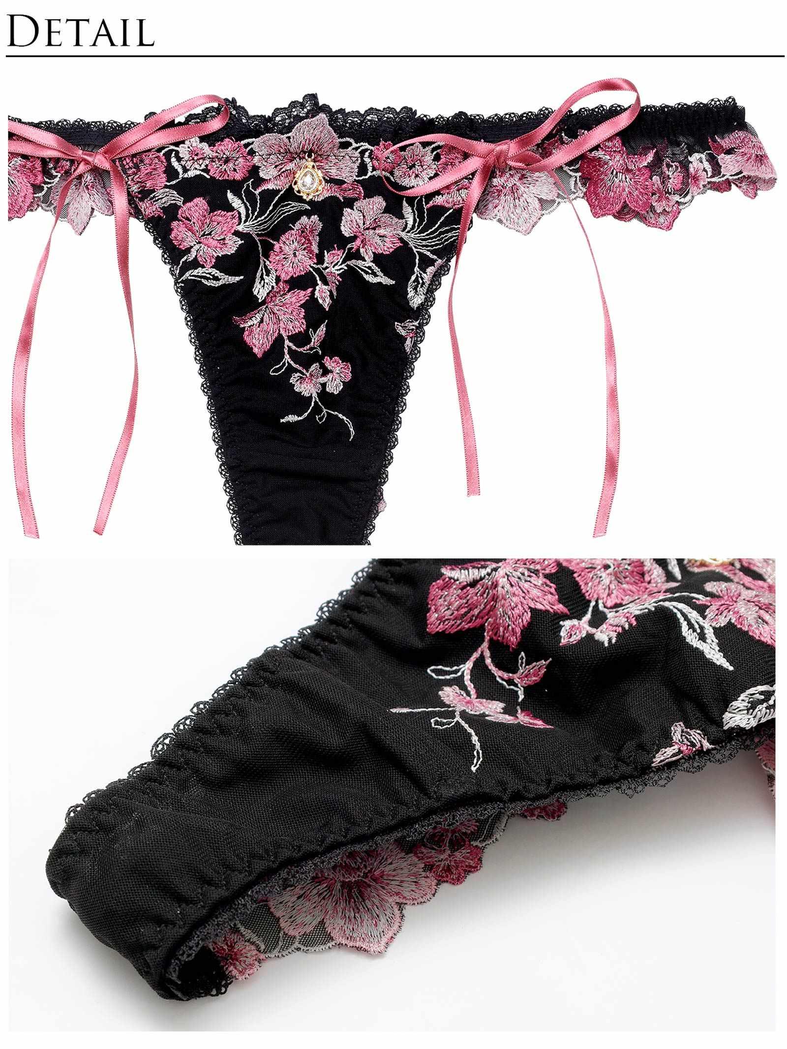 1/19新作!【明日花キララプロデュース/WhipBunny】Romantic Ribbon Bouquet Bra&T-back/ ロマンティックリボンブーケブラ＆Tバック