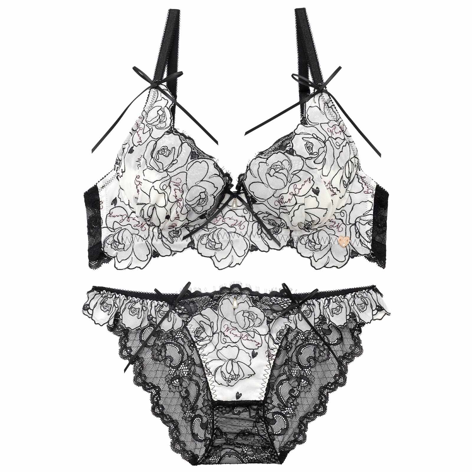 3/27新作!【明日花キララプロデュース/WhipBunny】Lady Rose Embroidery Bra&Shorts / レディローズエンブロイダリーブラ＆ショーツ