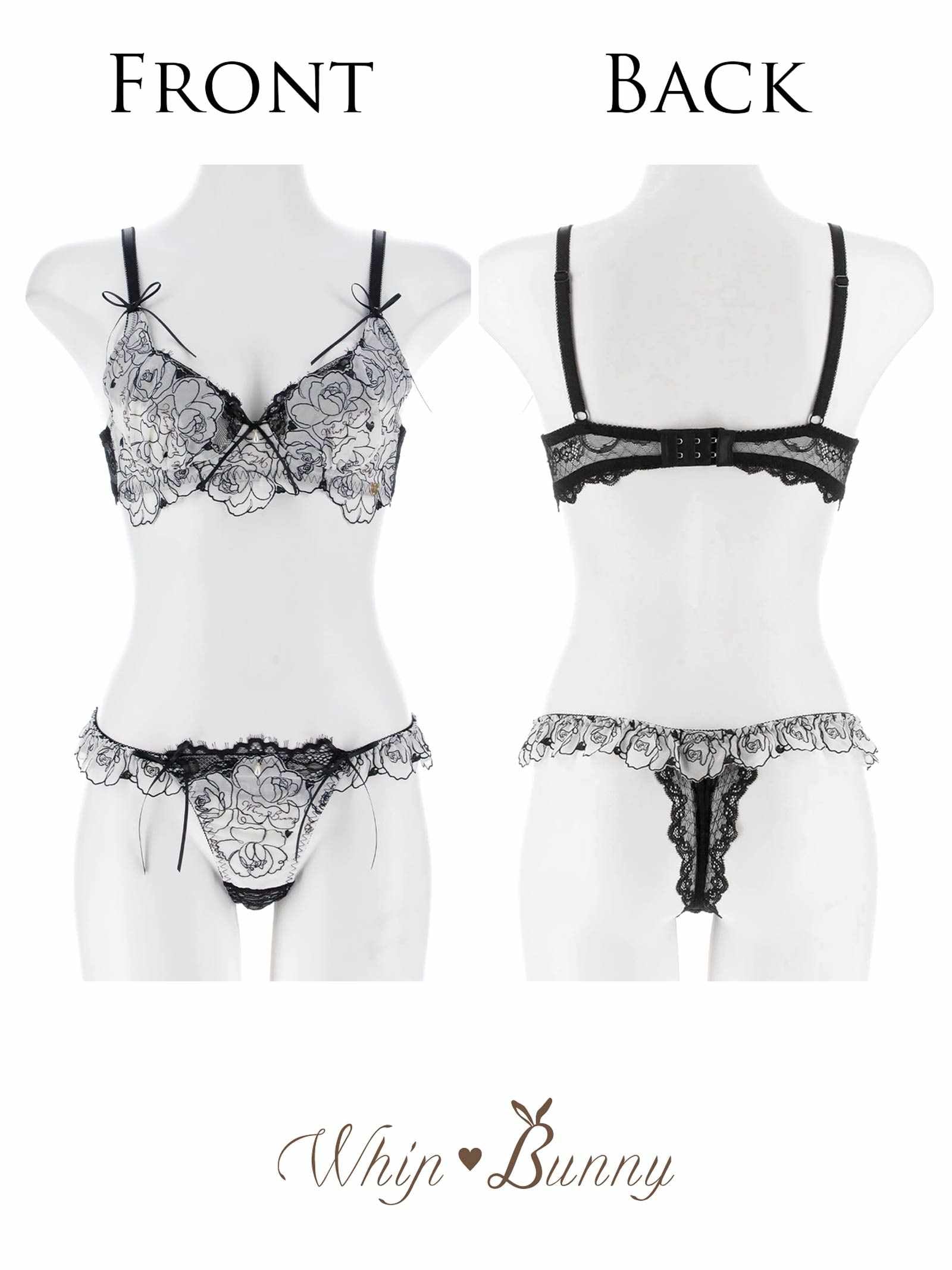 3/27新作!【明日花キララプロデュース/WhipBunny】Lady Rose Embroidery Bra&T-back / レディローズエンブロイダリーブラ＆Tバック