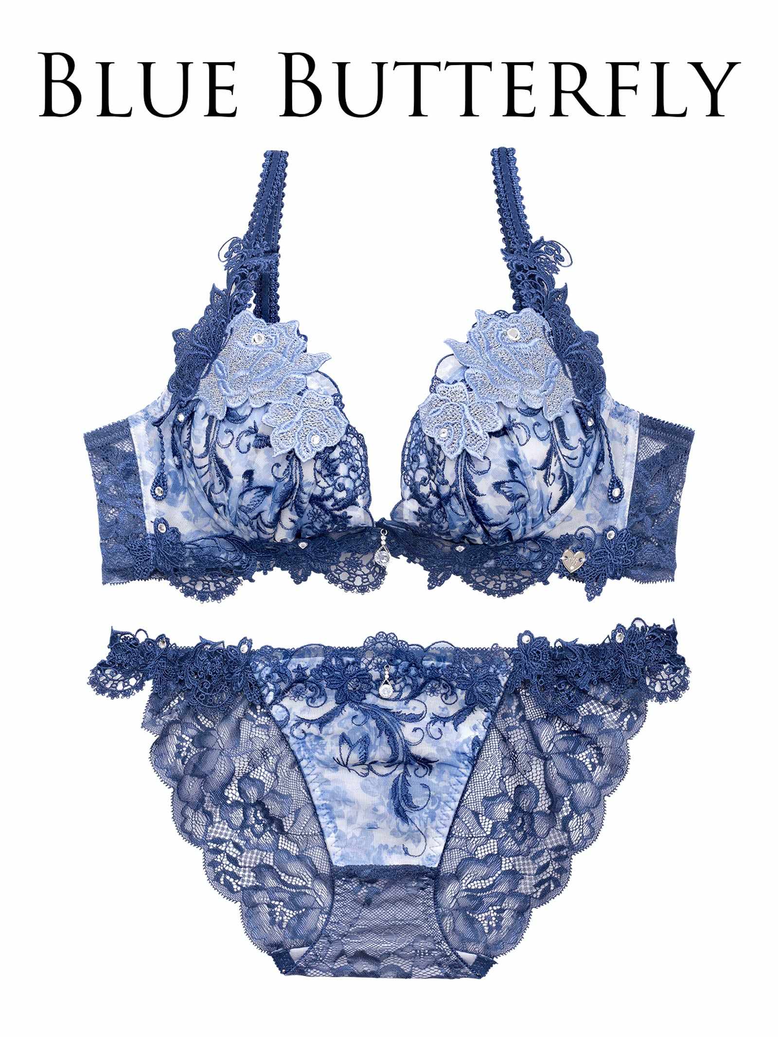 5/15新作!【明日花キララプロデュース/WhipBunny】Butterfly Rose Garden Bra&Shorts / バタフライローズガーデンブラ＆ショーツ