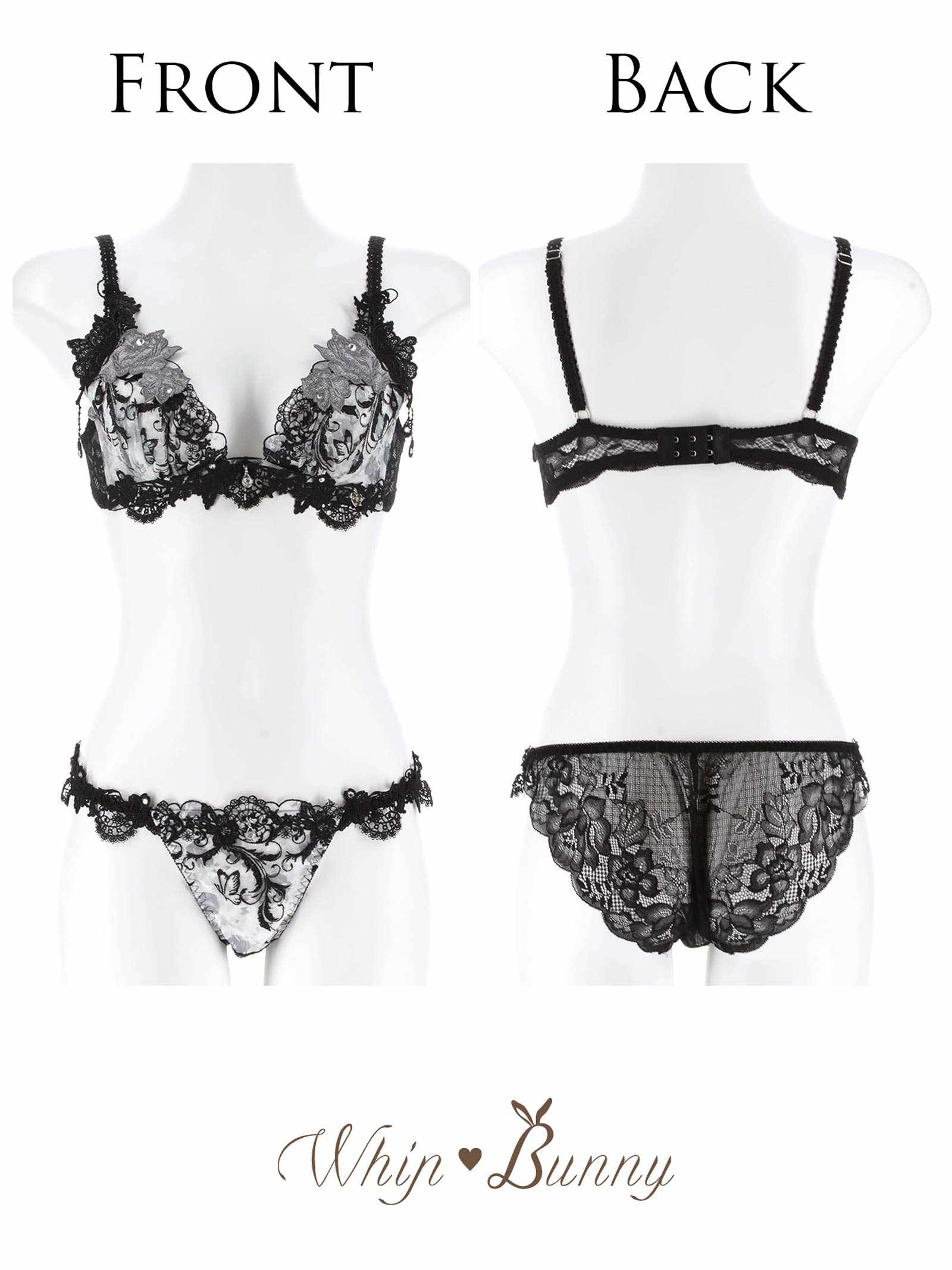 5/15新作!【明日花キララプロデュース/WhipBunny】Butterfly Rose Garden Bra&Shorts / バタフライローズガーデンブラ＆ショーツ