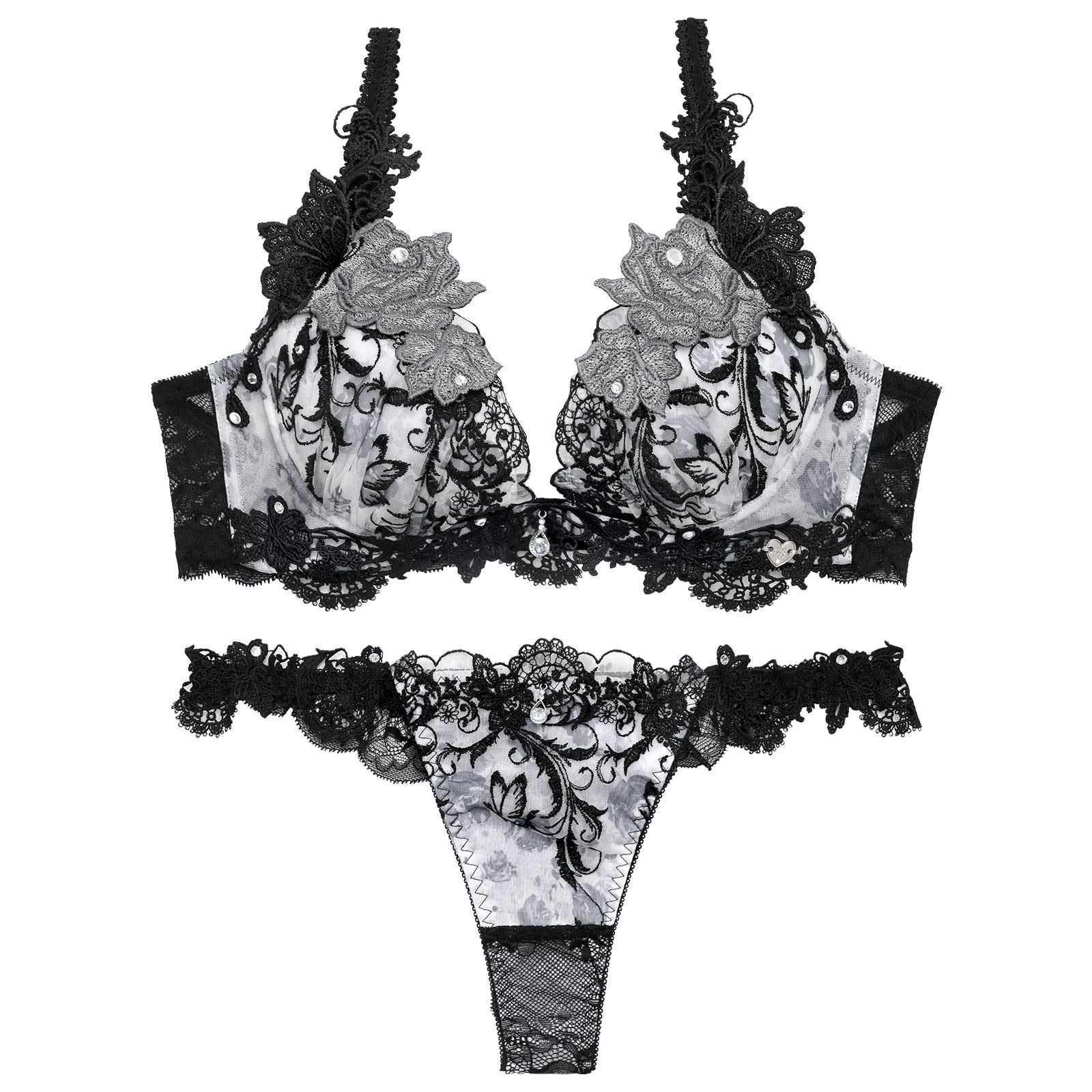 5/15新作!【明日花キララプロデュース/WhipBunny】Butterfly Rose Garden Bra&T-back / バタフライローズガーデンブラ＆Tバック