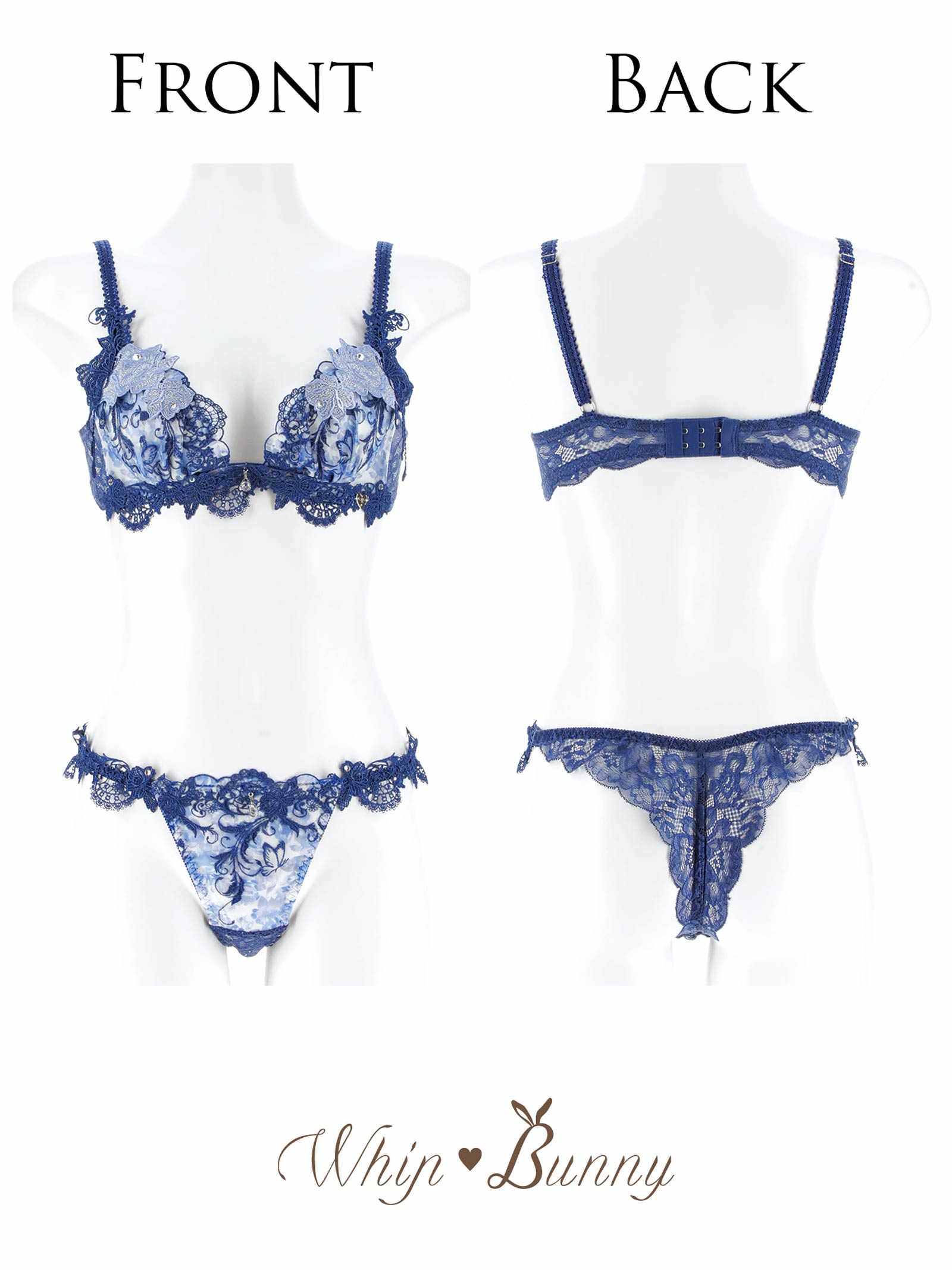 5/15新作!【明日花キララプロデュース/WhipBunny】Butterfly Rose Garden Bra&T-back / バタフライローズガーデンブラ＆Tバック