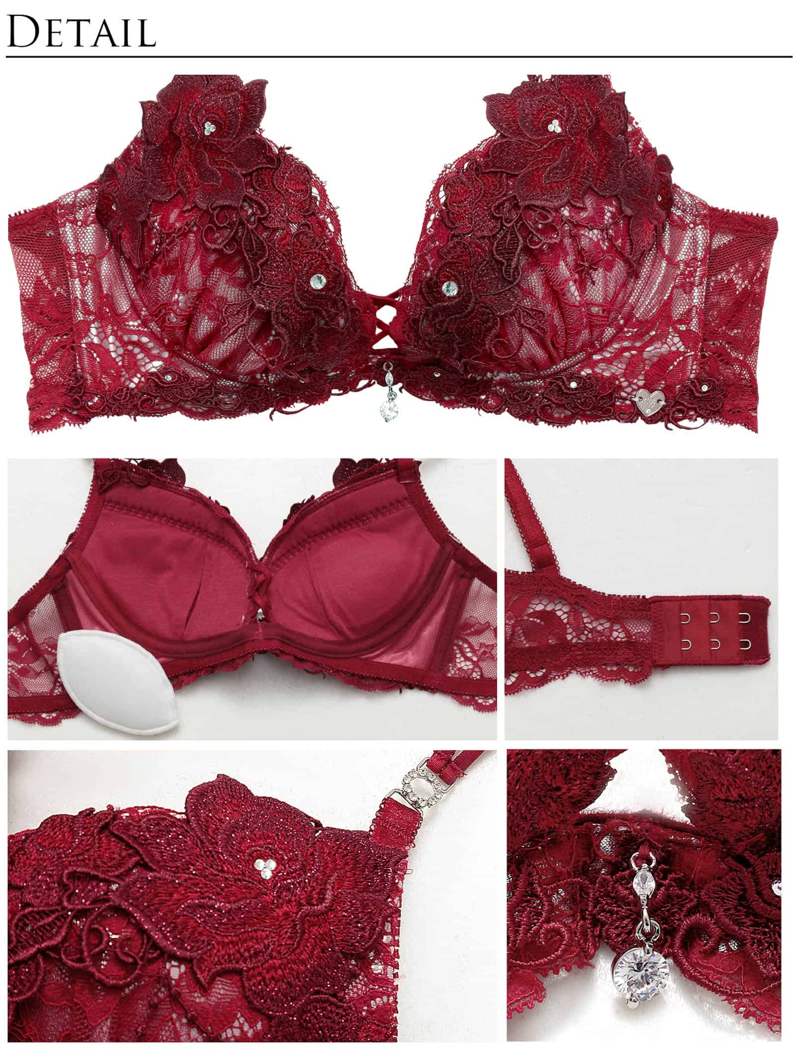 8/11再販!【明日花キララプロデュース/WhipBunny】Rouge Blossom Bra&Shorts / ルージュブロッサムブラ＆ショーツ