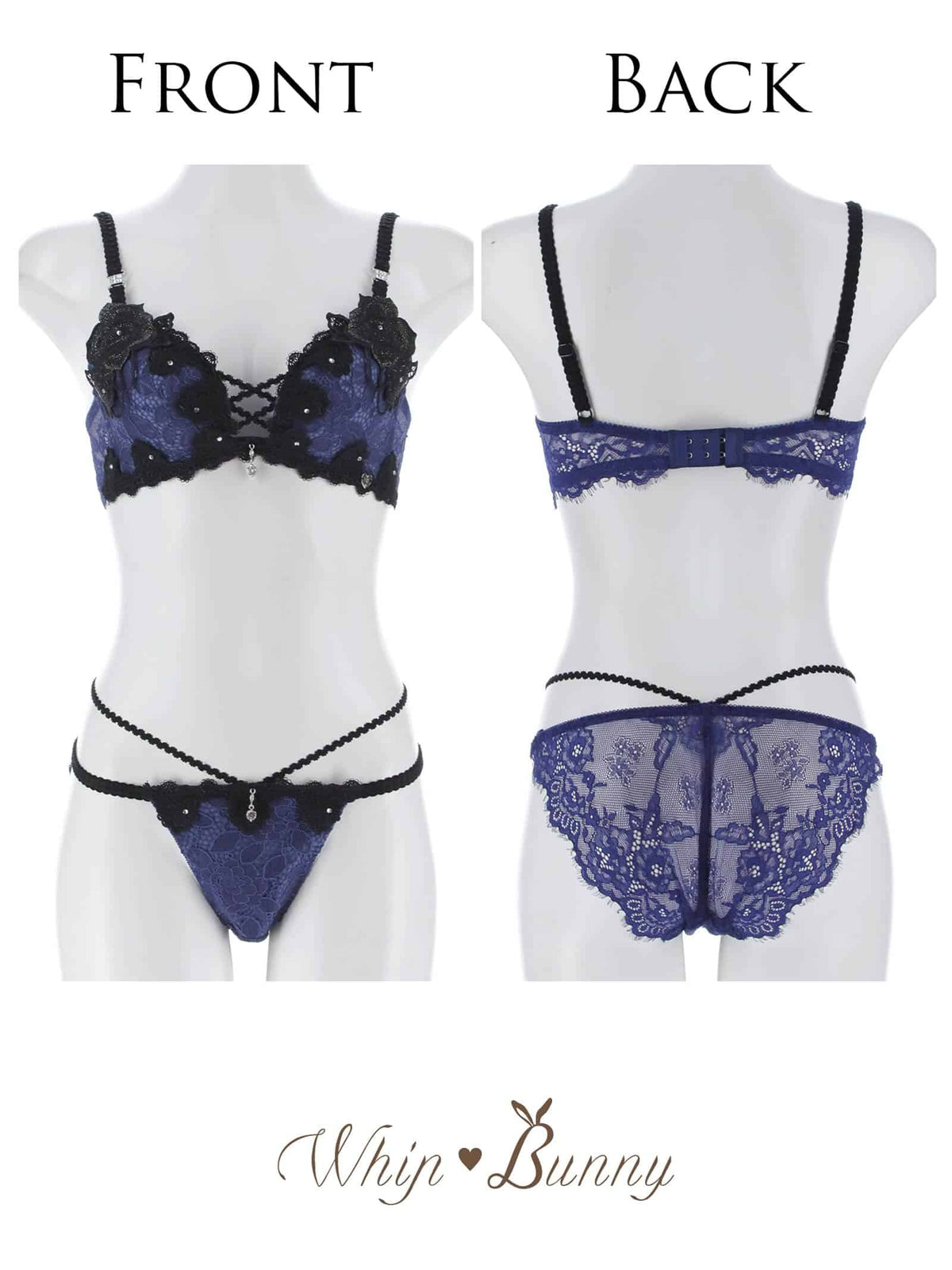 10/30新作!【明日花キララプロデュース/WhipBunny】Midnight Jewel Bra&Shorts / ミッドナイトジュエルブラ＆ショーツ