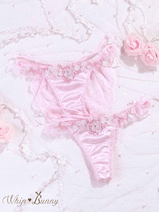 10/9新作!【明日花キララプロデュース/WhipBunny】Glossy Satin Rose Shorts / グロッシーサテンローズショーツ