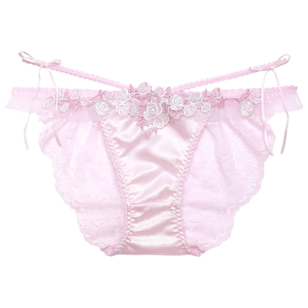10/9新作!【明日花キララプロデュース/WhipBunny】Glossy Satin Rose Shorts / グロッシーサテンローズショーツ