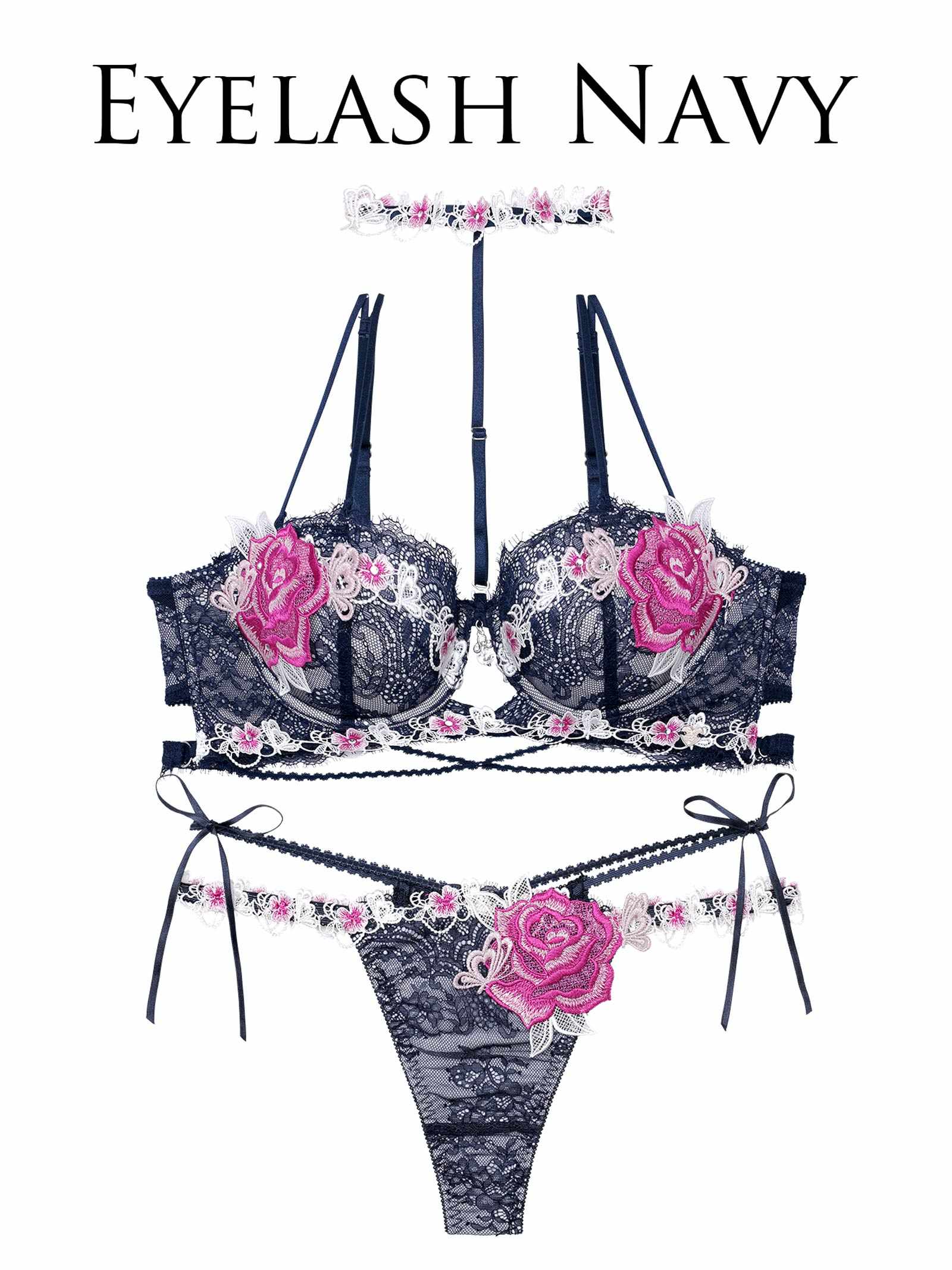 1/17再販!【明日花キララプロデュース/WhipBunny】Brilliance Rose Papillon Bra&T-back / ブリリアンスローズパピヨンブラ＆Tバック