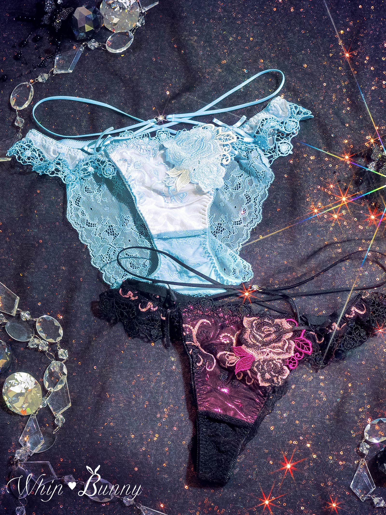 9/1新作!【明日花キララプロデュース/WhipBunny】Glitter Rose Tiara Shorts / グリッターローズティアラショーツ