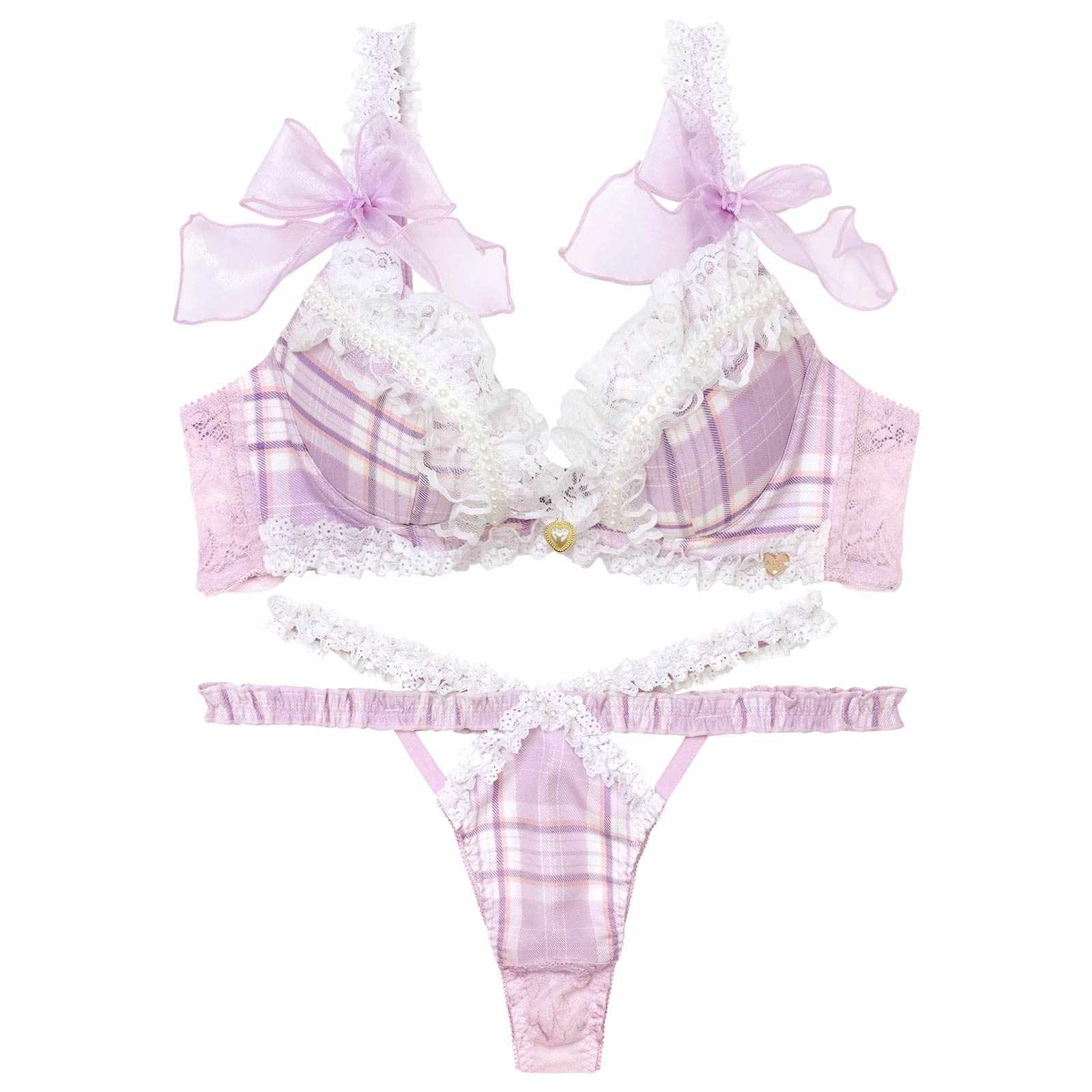 【明日花キララプロデュース/WhipBunny】Dolly Tartan Check Bra&T-back /ドーリータータンチェックブラ＆Tバック