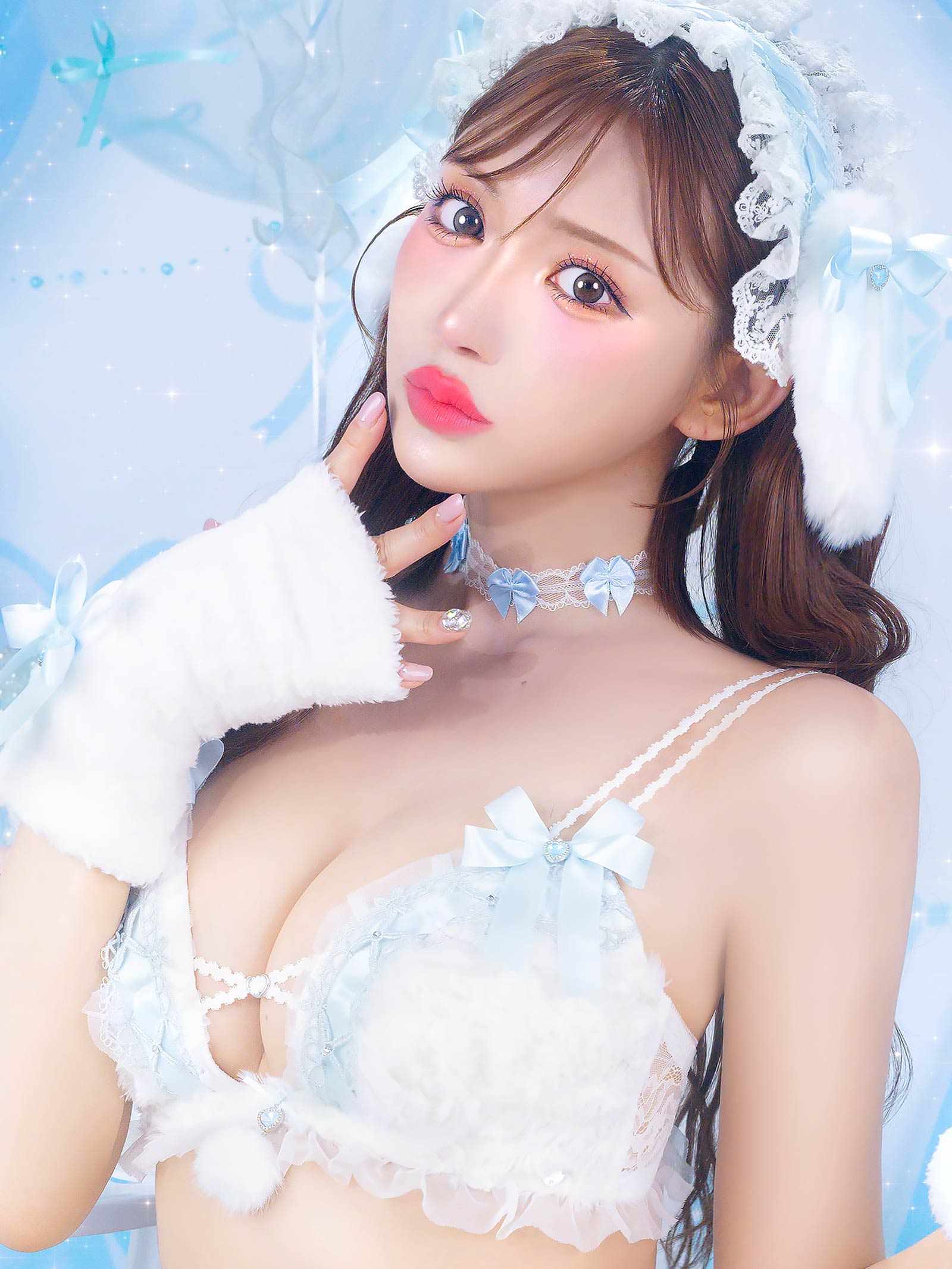 9/19新作!【明日花キララプロデュース/WhipBunny】Fluffy Sweet Puppy Bra&Shorts / フラッフィースウィートパピーブラ＆ショーツ