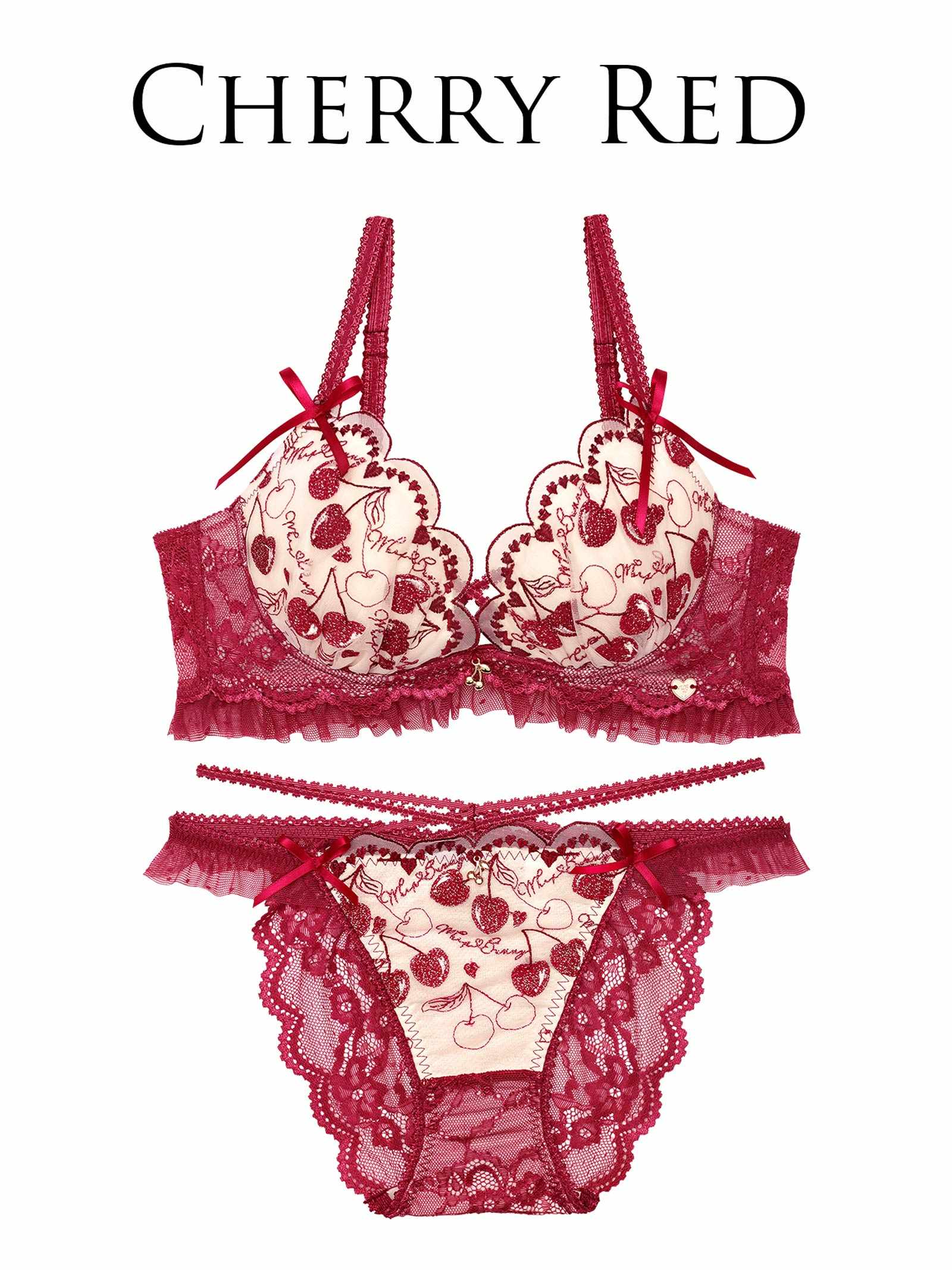 【明日花キララプロデュース/WhipBunny】Twinkle Cherry Frill Bra&Shorts / トゥインクルチェリーフリルブラ＆ショーツ