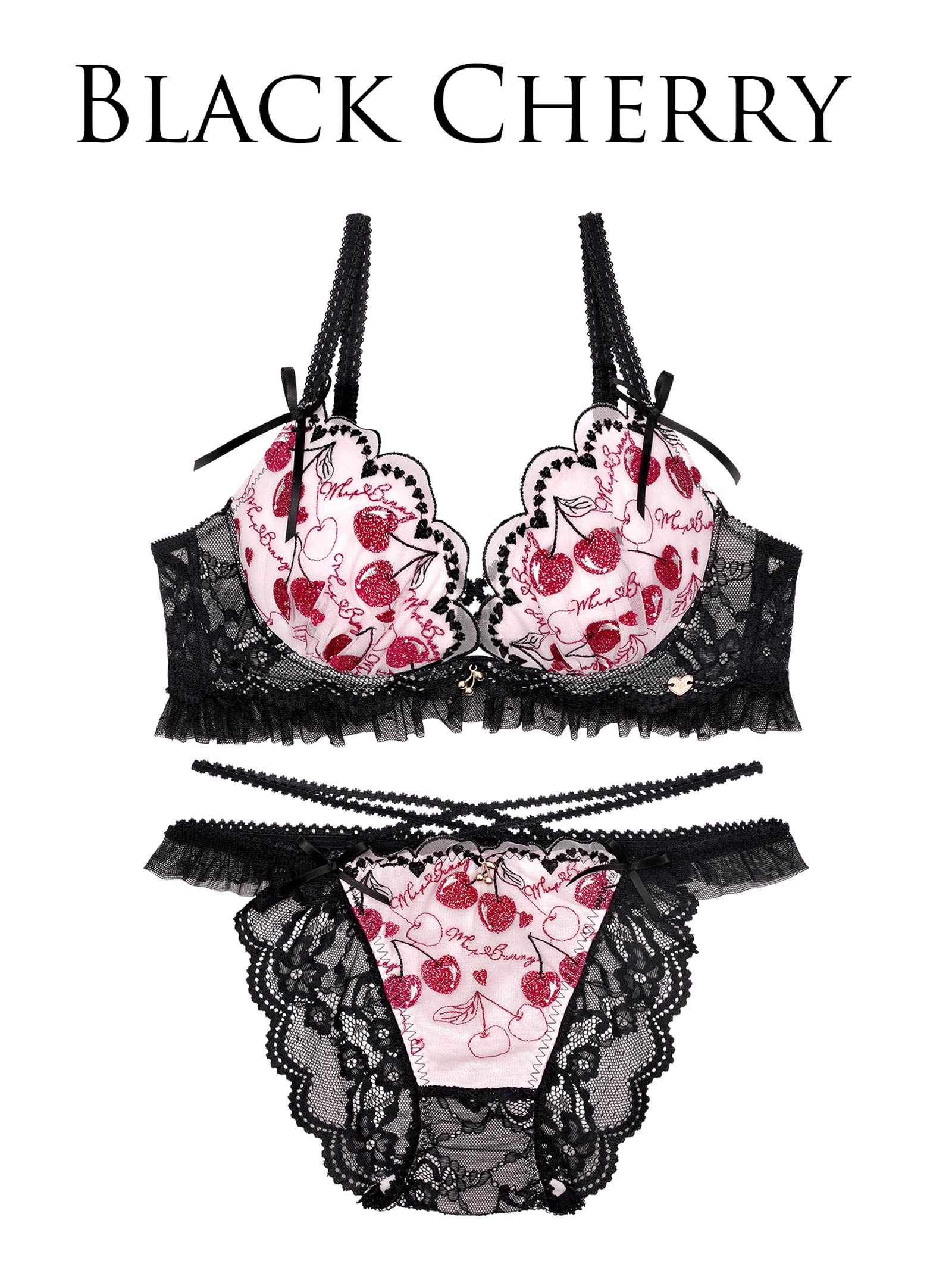 【明日花キララプロデュース/WhipBunny】Twinkle Cherry Frill Bra&Shorts / トゥインクルチェリーフリルブラ＆ショーツ