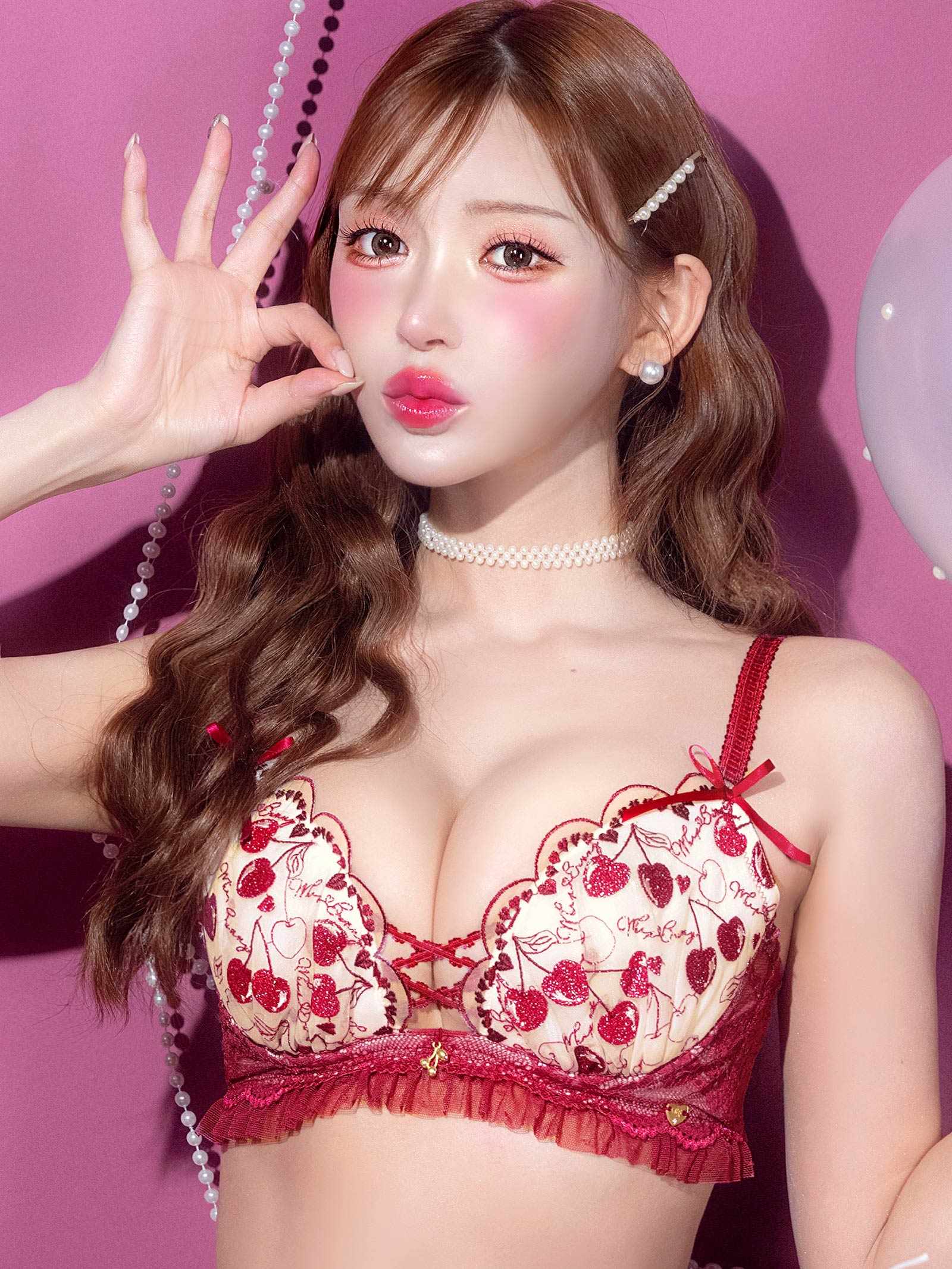 9/15新作!【明日花キララプロデュース/WhipBunny】Twinkle Cherry Frill Bra&T-back / トゥインクルチェリーフリルブラ＆Tバック