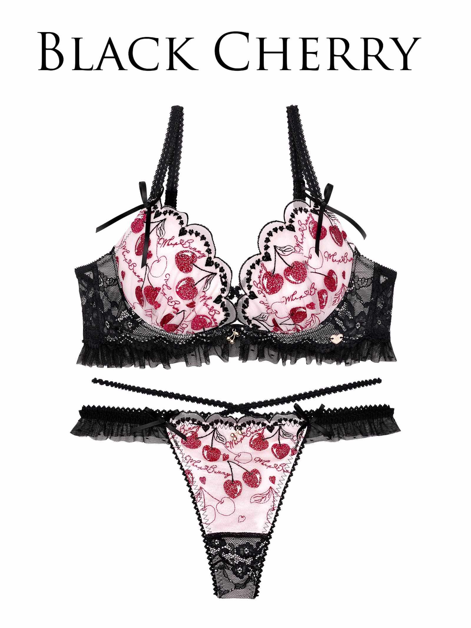 7/3再販!【明日花キララプロデュース/WhipBunny】Twinkle Cherry Frill Bra&T-back / トゥインクルチェリーフリルブラ＆Tバック