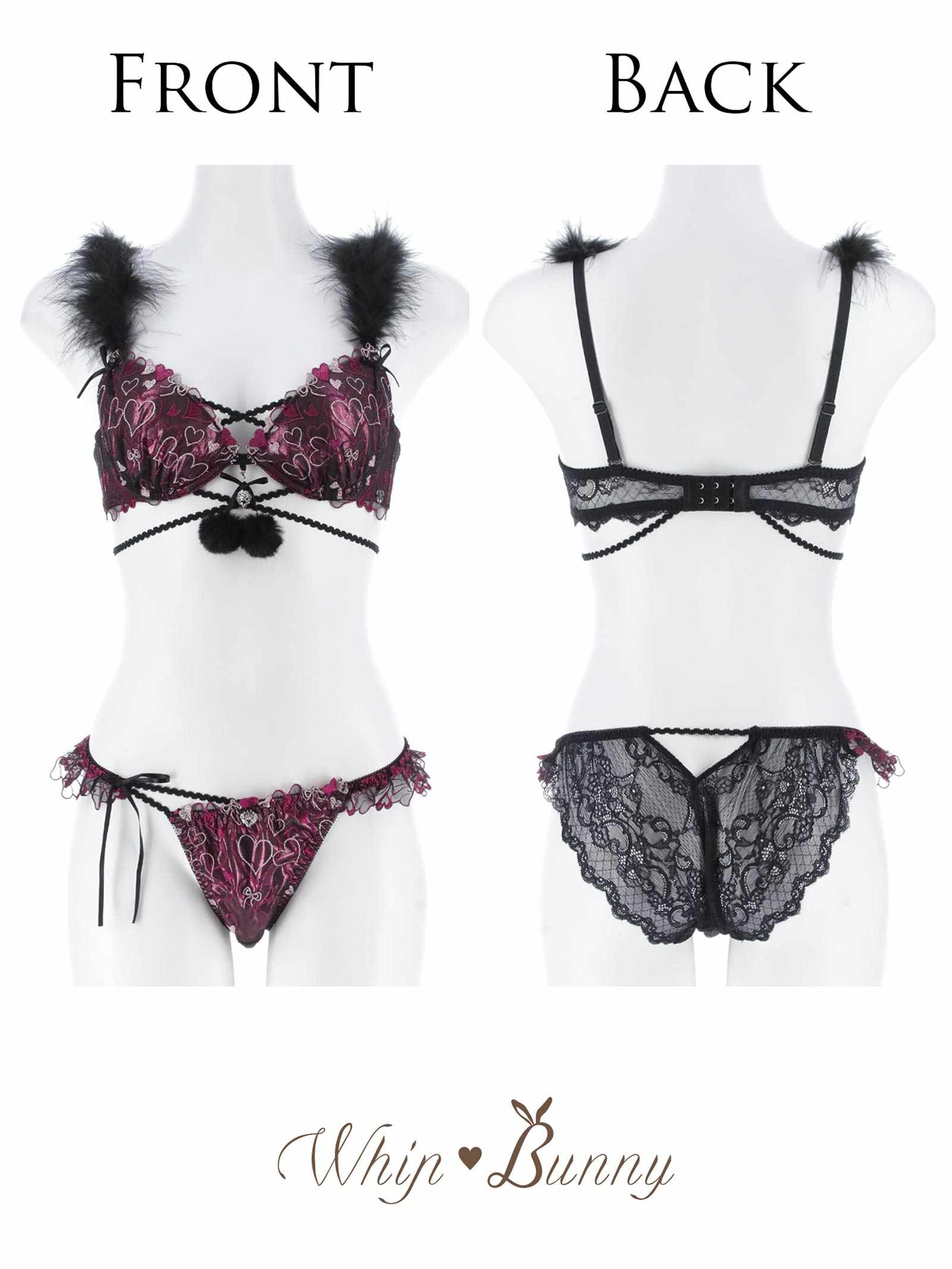 10/31新作!【明日花キララプロデュース/WhipBunny】Romance Glitter Heart Bra&Shorts / ロマンスグリッターハートブラ＆ショーツ