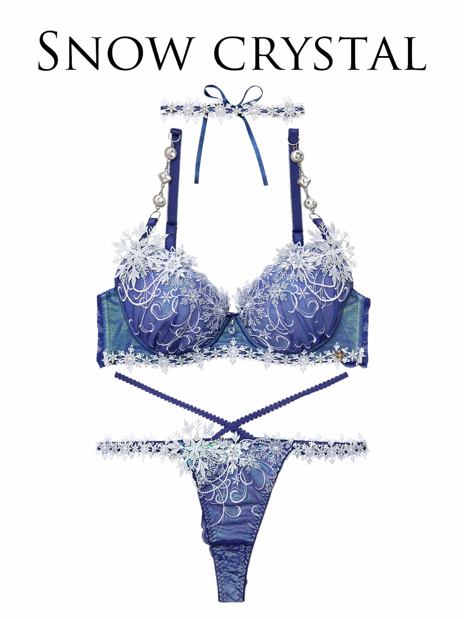 11/28新作!【明日花キララプロデュース/WhipBunny】Aurora Snow Queen Bra&T-back/ SNOW CRYSTAL オーロラスノークイーンブラ＆Tバック/ スノークリスタル