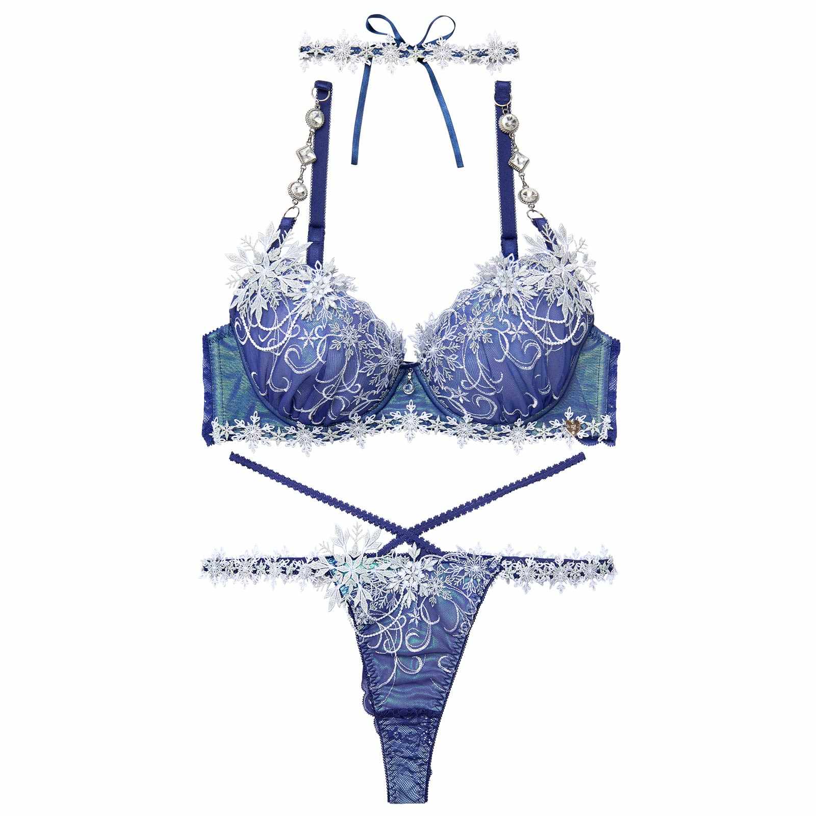 1/20再販!【明日花キララプロデュース/WhipBunny】Aurora Snow Queen Bra&T-back/ SNOW CRYSTAL オーロラスノークイーンブラ＆Tバック/ スノークリスタル