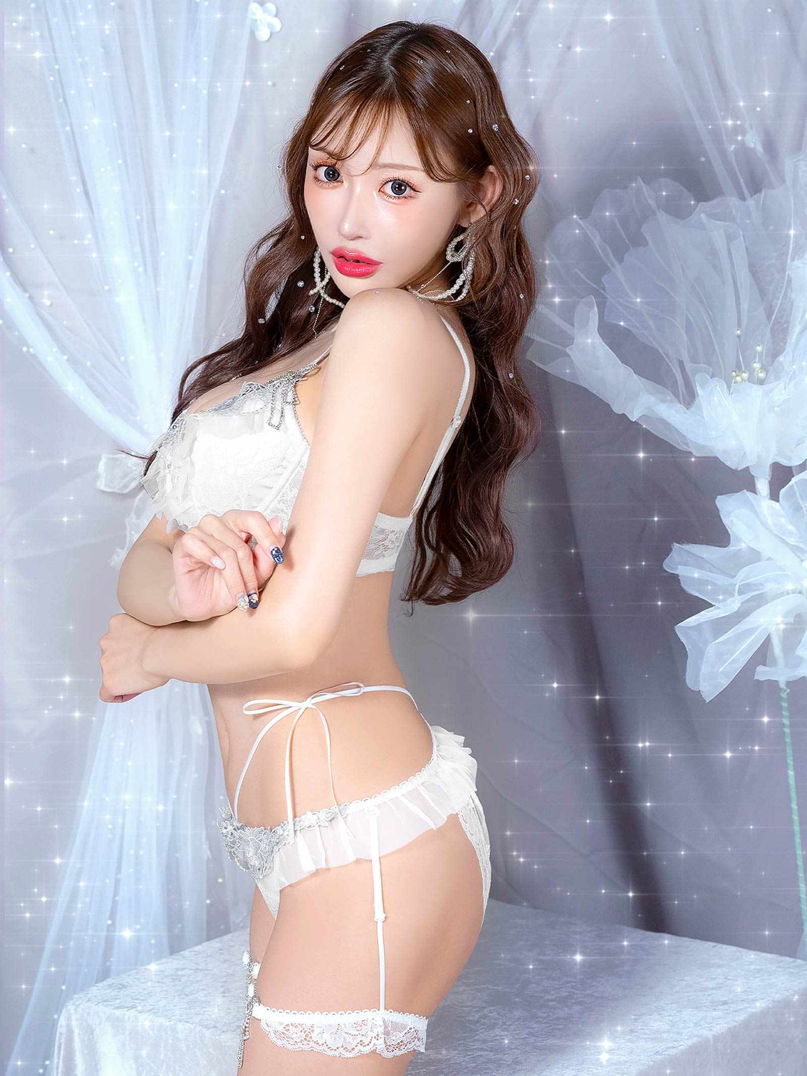 1/9新作!【明日花キララプロデュース/WhipBunny】Queen Rose Bijou Bra&Shorts/ クイーンローズビジューブラ＆ショーツ