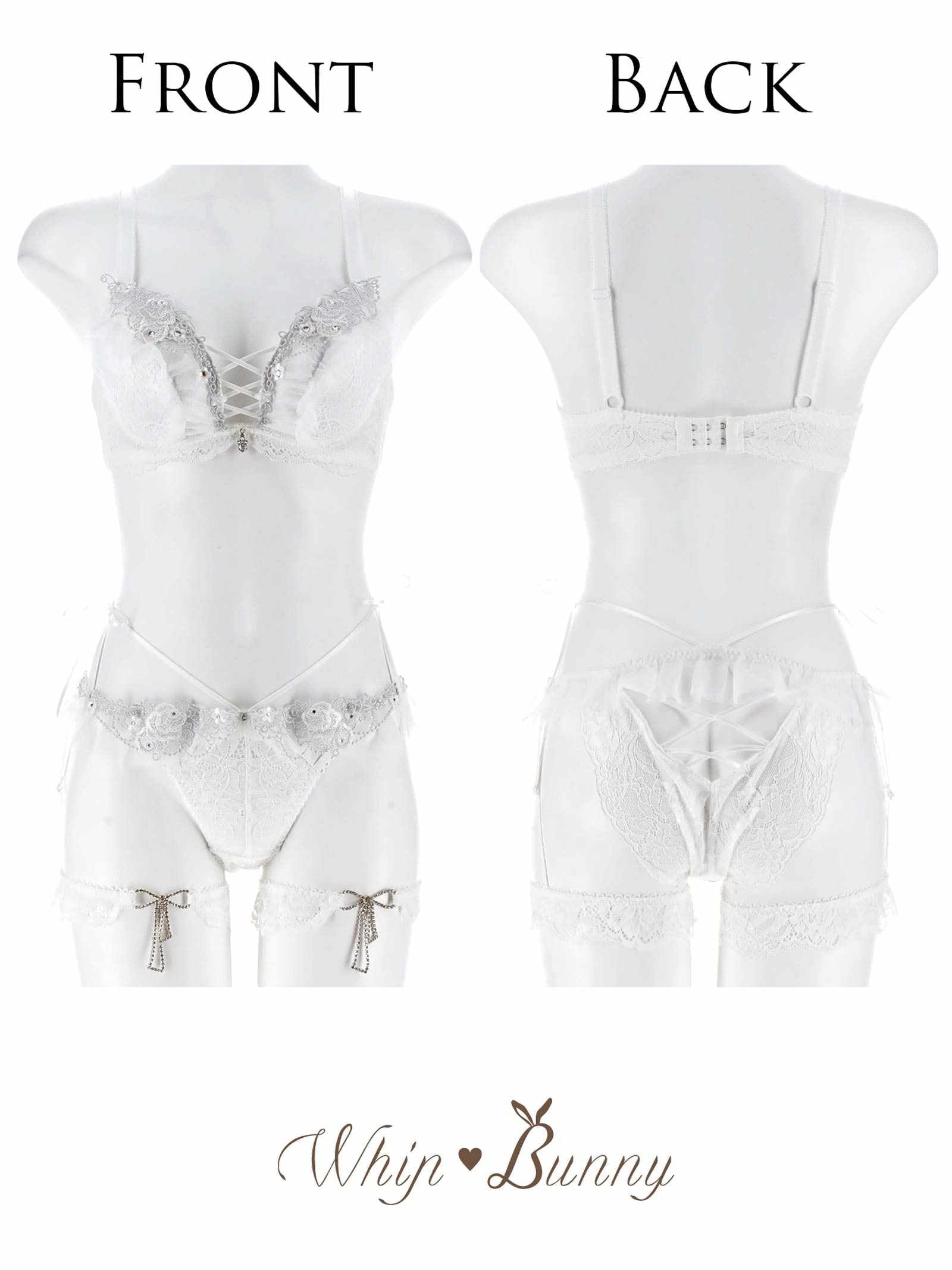 1/9新作!【明日花キララプロデュース/WhipBunny】Queen Rose Bijou Bra&Shorts/ クイーンローズビジューブラ＆ショーツ