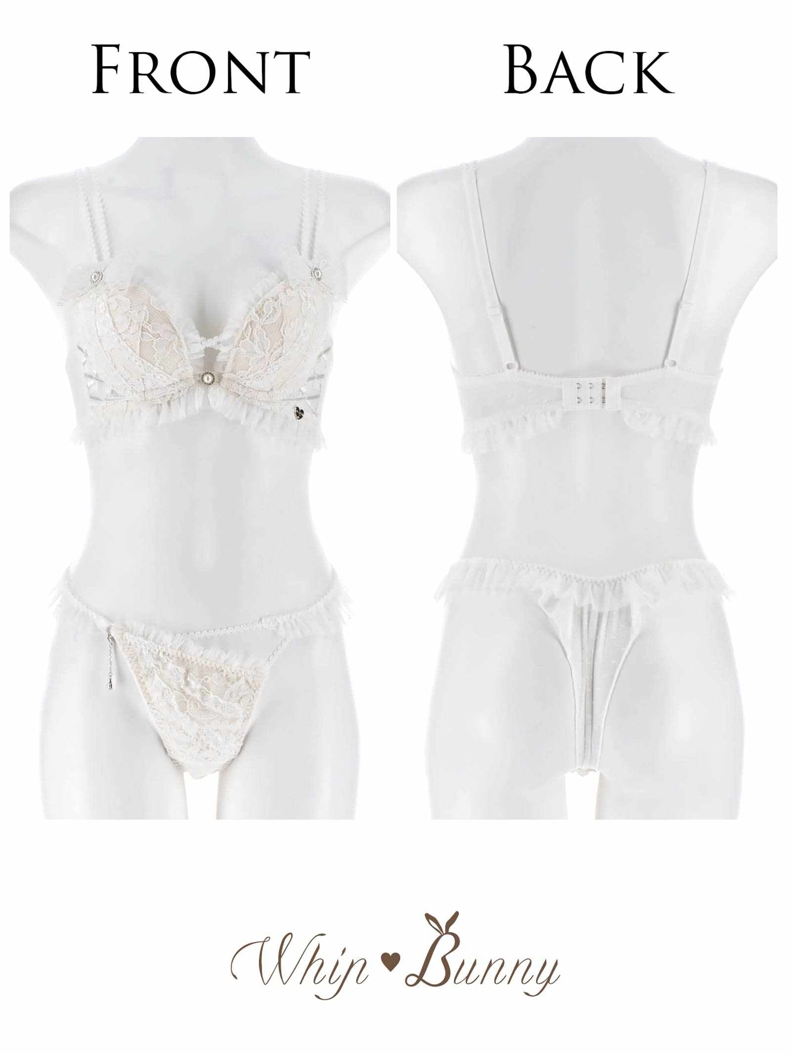 2/27新作!【明日花キララプロデュース/WhipBunny】Dot Ribbon Tulle Bra&T-back / ドットリボンチュールブラ＆Tバック