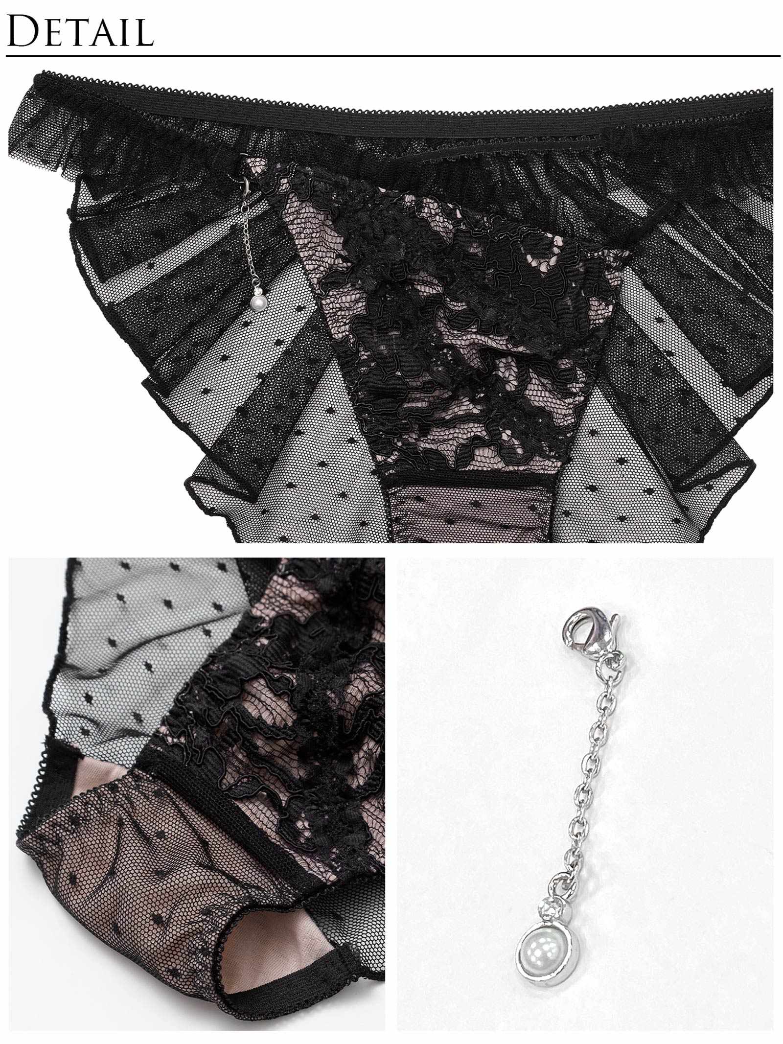 2/27新作!【明日花キララプロデュース/WhipBunny】Dot Ribbon Tulle Shorts / ドットリボンチュールショーツ