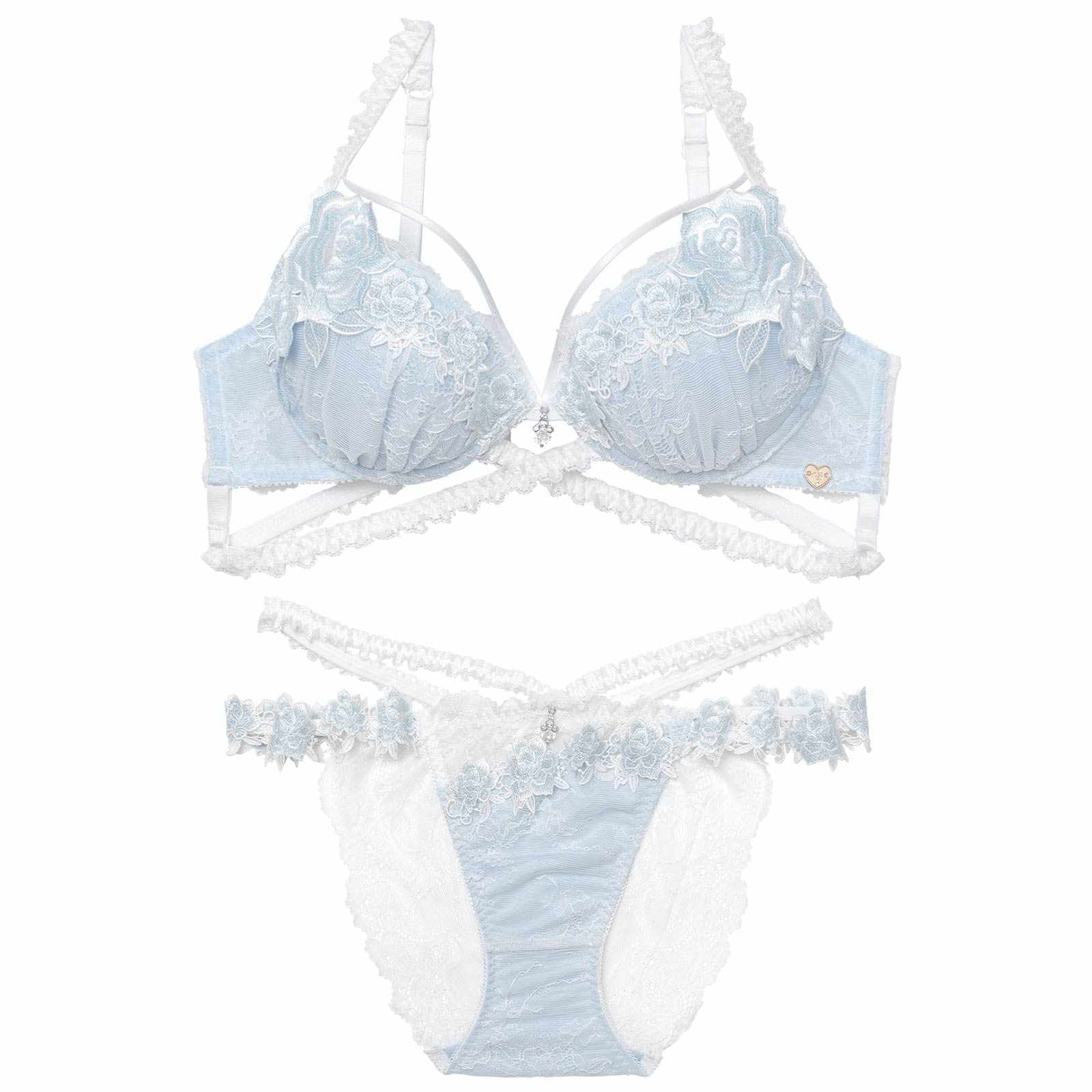 2/6新作!【明日花キララプロデュース/WhipBunny】Crystal Rose Frill Bra&Shorts / クリスタルローズフリルブラ＆ショーツ