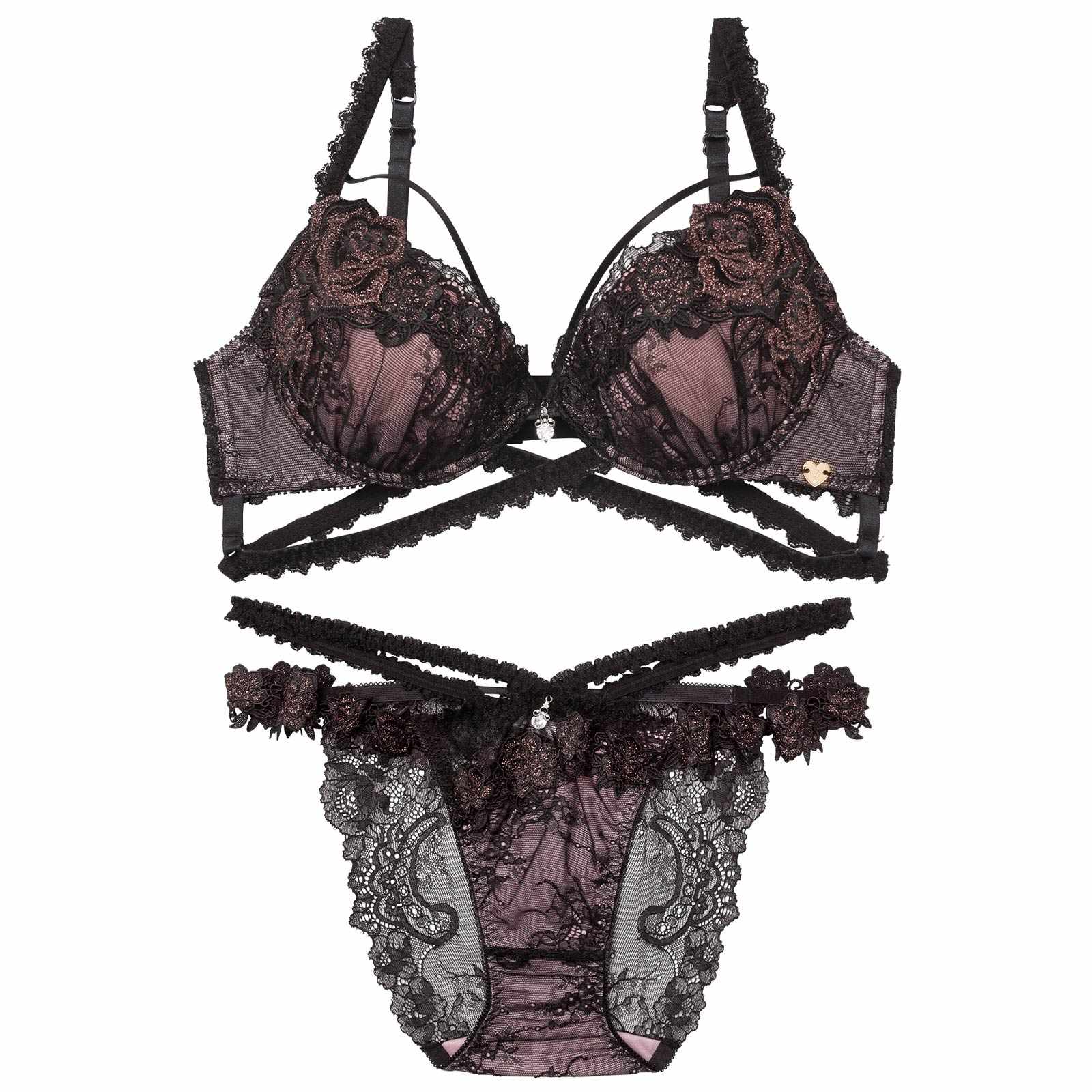 2/6新作!【明日花キララプロデュース/WhipBunny】Crystal Rose Frill Bra&Shorts / クリスタルローズフリルブラ＆ショーツ