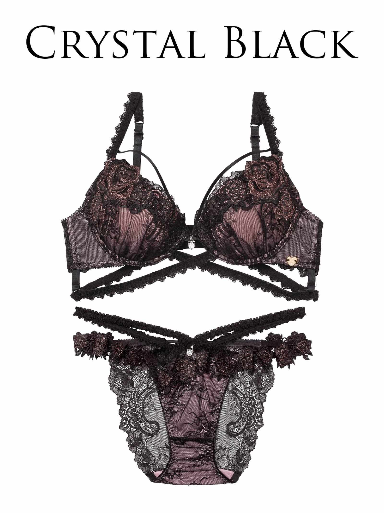 2/6新作!【明日花キララプロデュース/WhipBunny】Crystal Rose Frill Bra&Shorts / クリスタルローズフリルブラ＆ショーツ