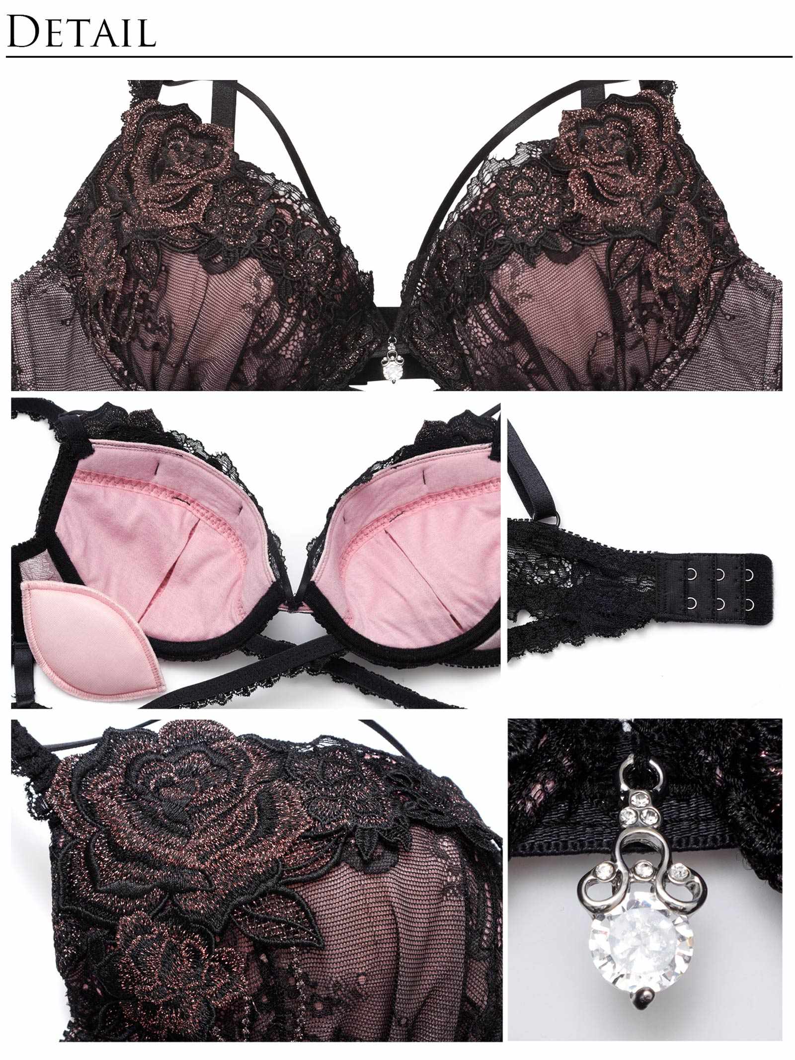 2/6新作!【明日花キララプロデュース/WhipBunny】Crystal Rose Frill Bra&Shorts / クリスタルローズフリルブラ＆ショーツ