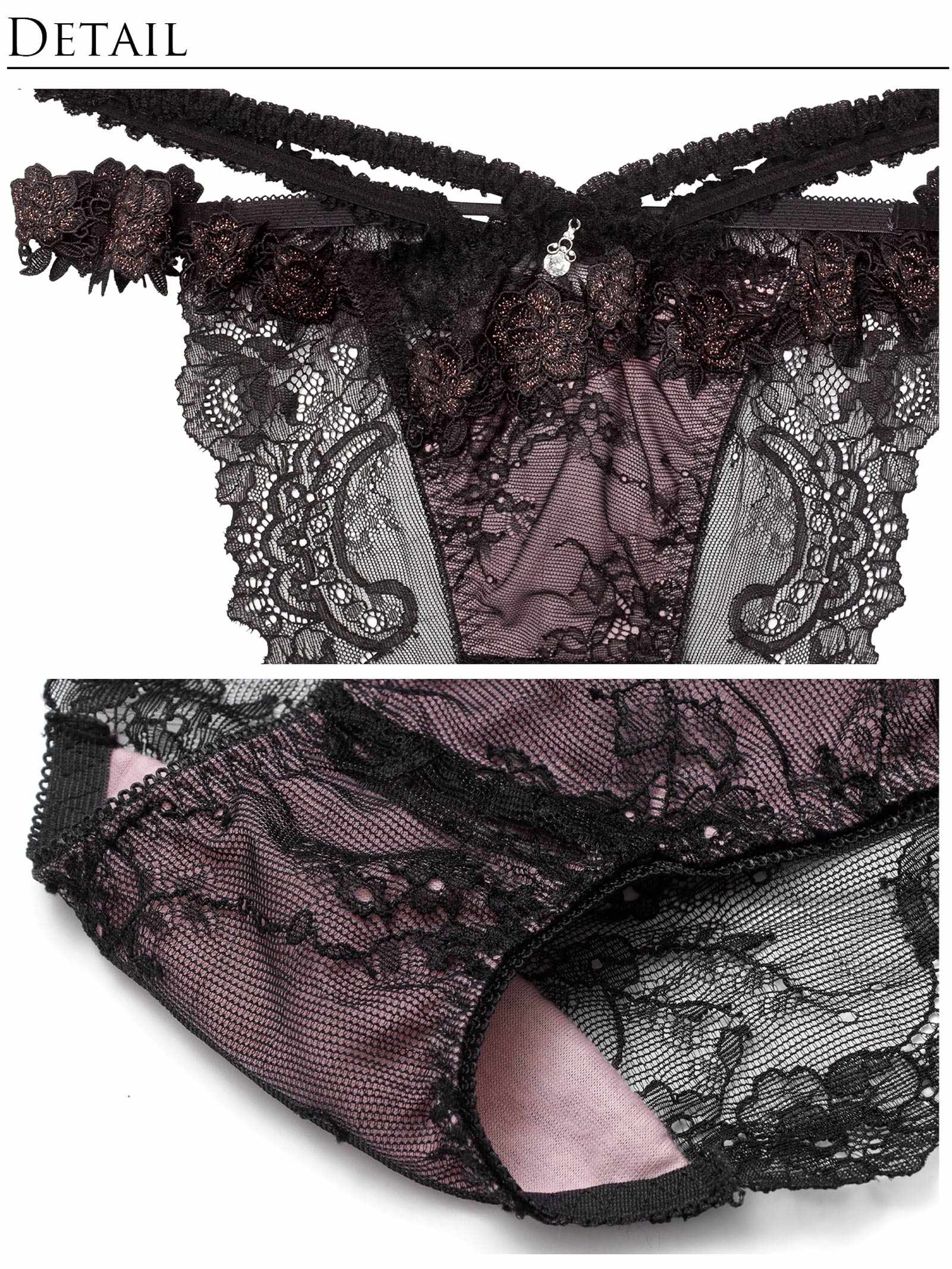 2/6新作!【明日花キララプロデュース/WhipBunny】Crystal Rose Frill Bra&Shorts / クリスタルローズフリルブラ＆ショーツ