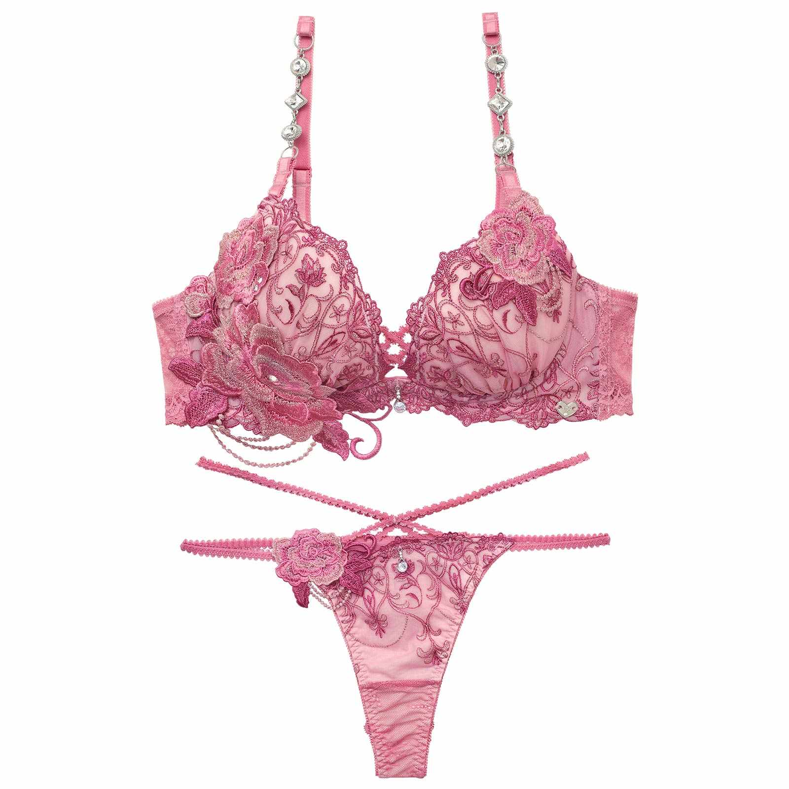 3/20新作!【明日花キララプロデュース/WhipBunny】Luxury Rose Lacy Bra&T-back / ラグジュアリーローズレーシーブラ＆Tバック