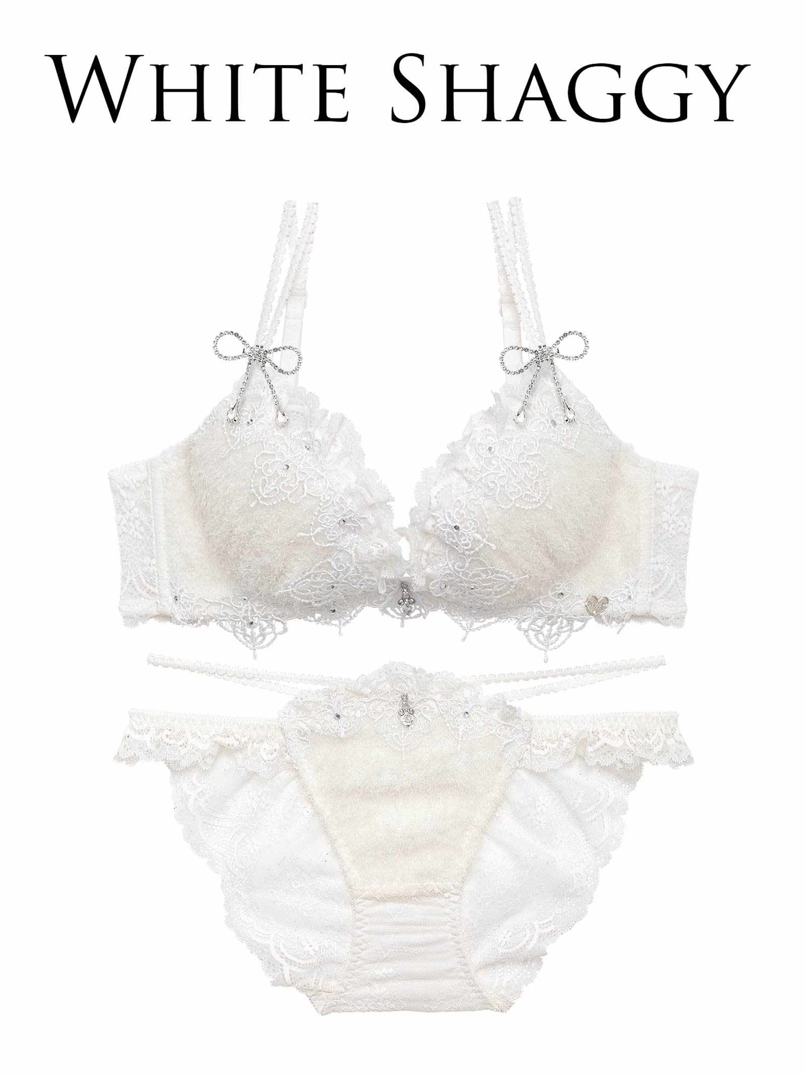 【予約:4/27頃より順次発送】4/24新作!【明日花キララプロデュース/WhipBunny】Sweet Shaggy Knit Bra&Shorts / スウィートシャギーニットブラ＆ショーツ