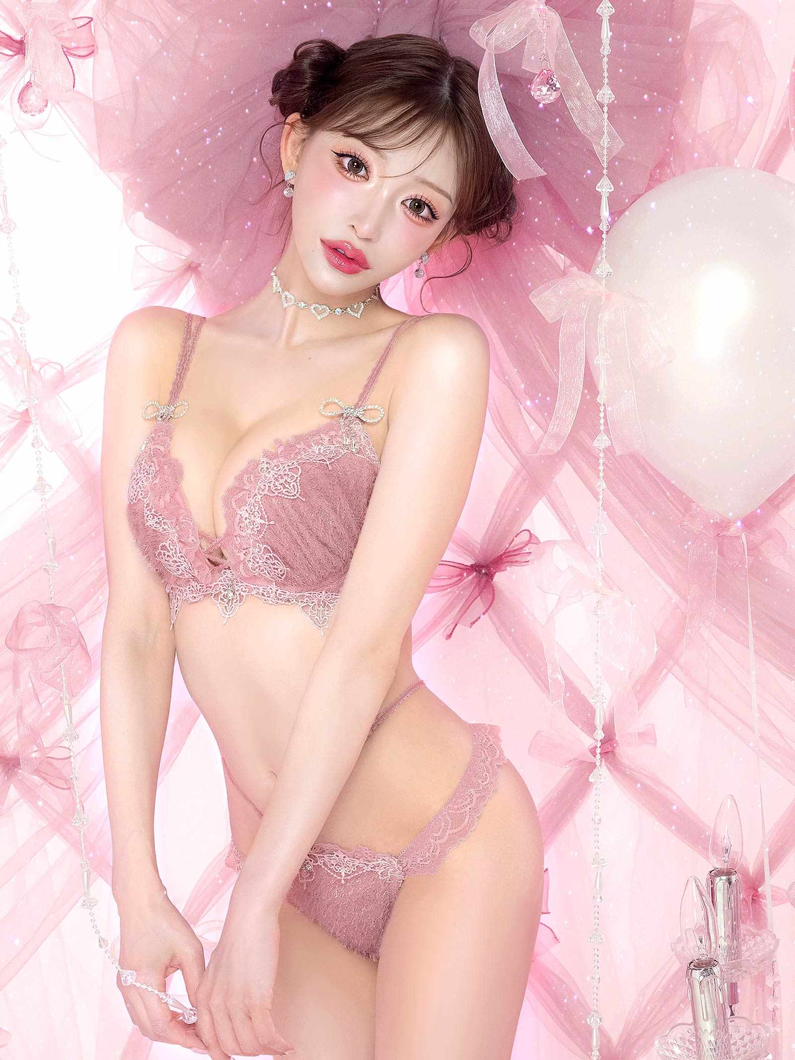 【予約:4/27頃より順次発送】4/24新作!【明日花キララプロデュース/WhipBunny】Sweet Shaggy Knit Bra&T-back / スウィートシャギーニットブラ＆Tバック