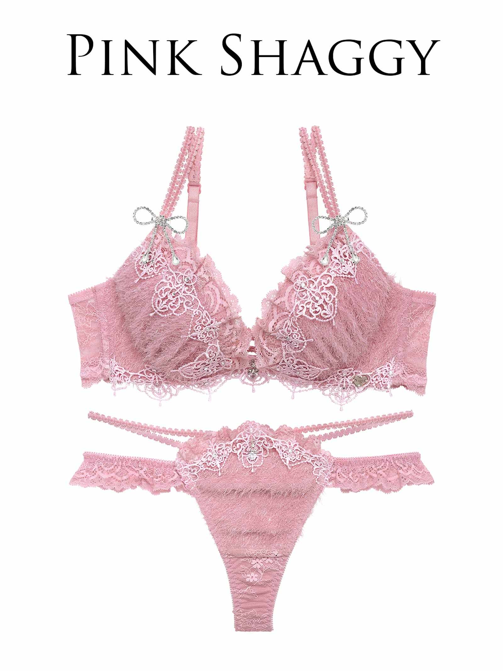 【予約:4/27頃より順次発送】4/24新作!【明日花キララプロデュース/WhipBunny】Sweet Shaggy Knit Bra&T-back / スウィートシャギーニットブラ＆Tバック