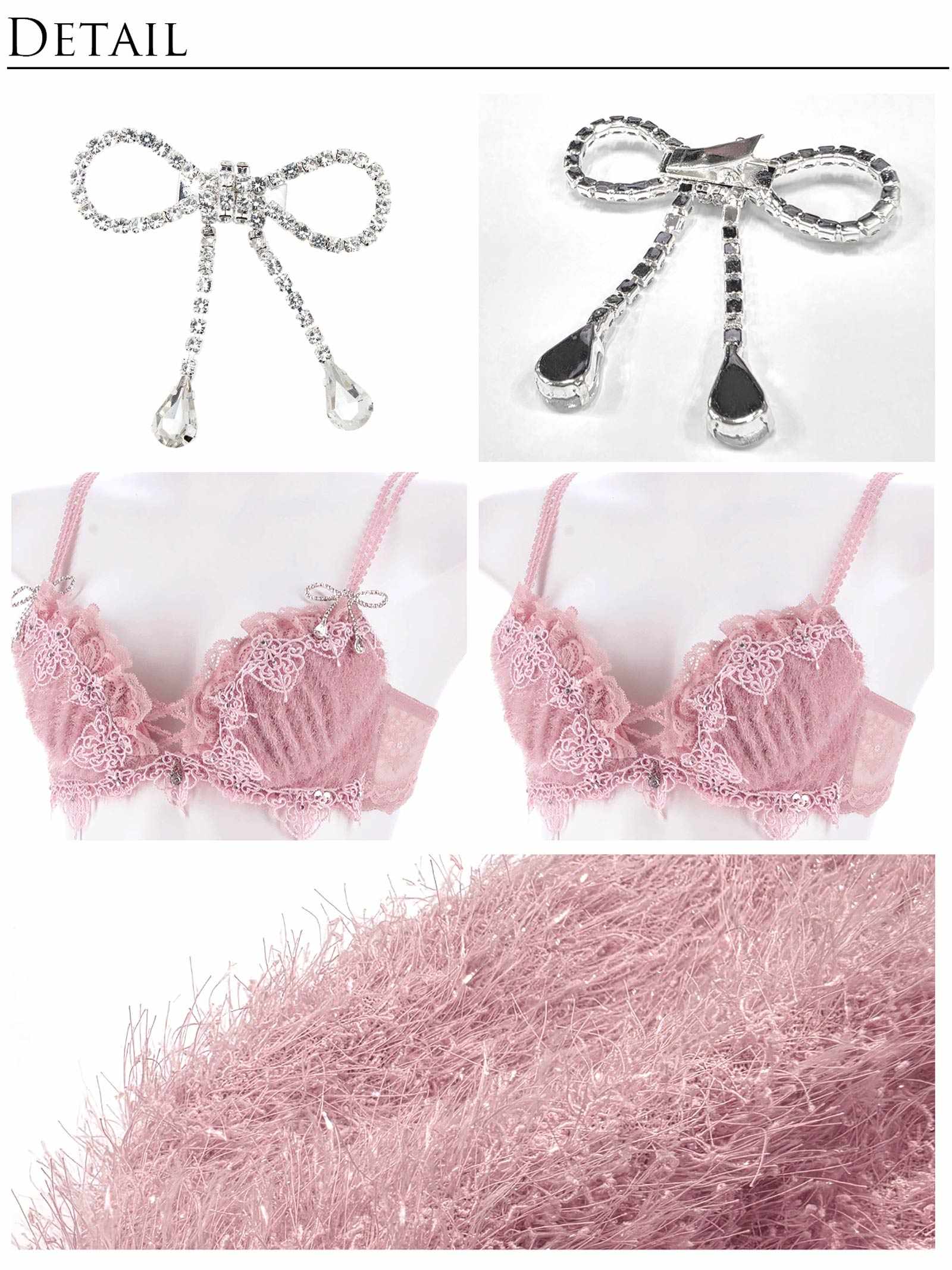 【予約:4/27頃より順次発送】4/24新作!【明日花キララプロデュース/WhipBunny】Sweet Shaggy Knit Bra&T-back / スウィートシャギーニットブラ＆Tバック