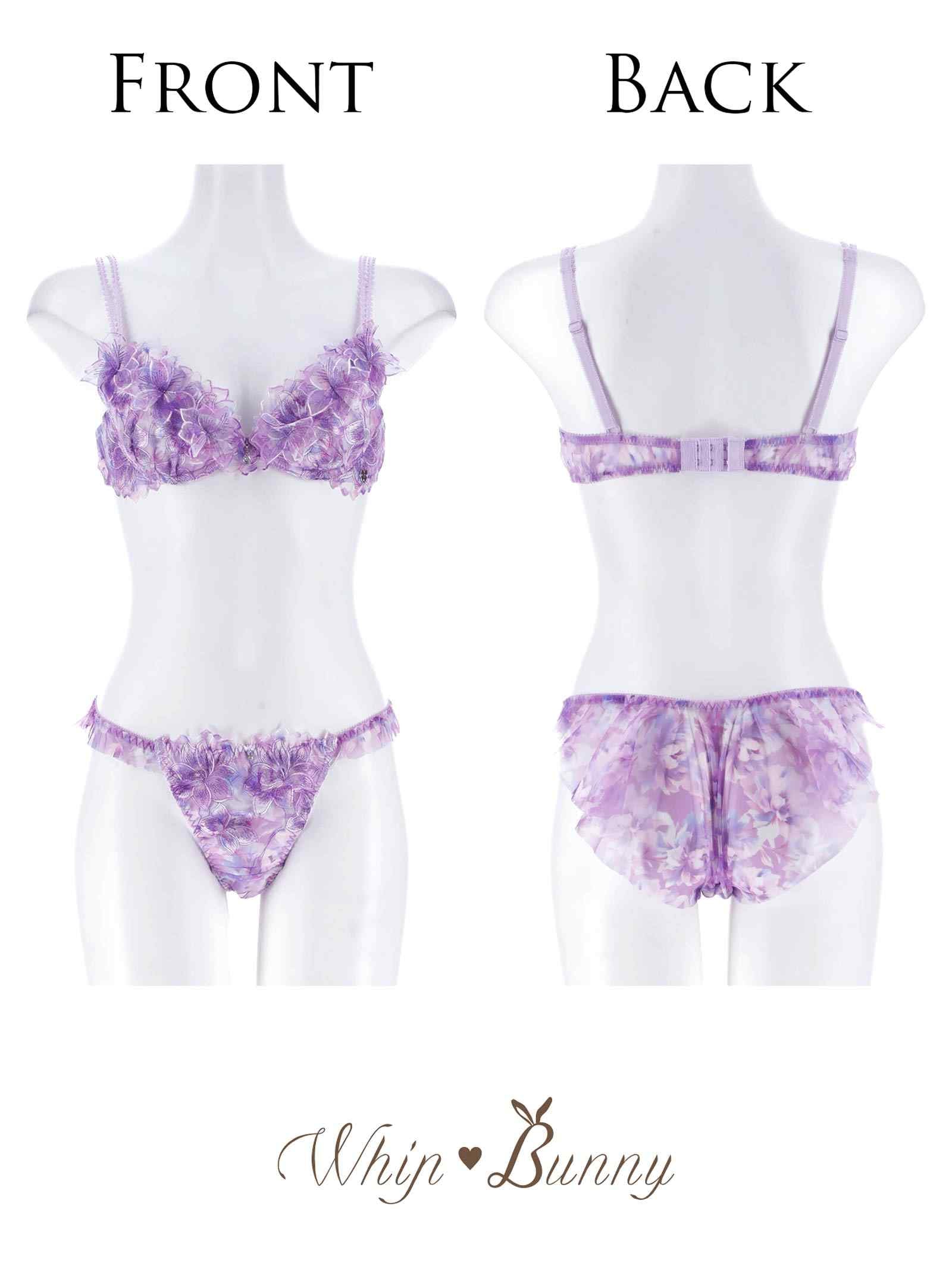 6/24新作!【明日花キララプロデュース/WhipBunny】Lumiere Peony Bra&Shorts / ルミエールピオニーブラ＆ショーツ