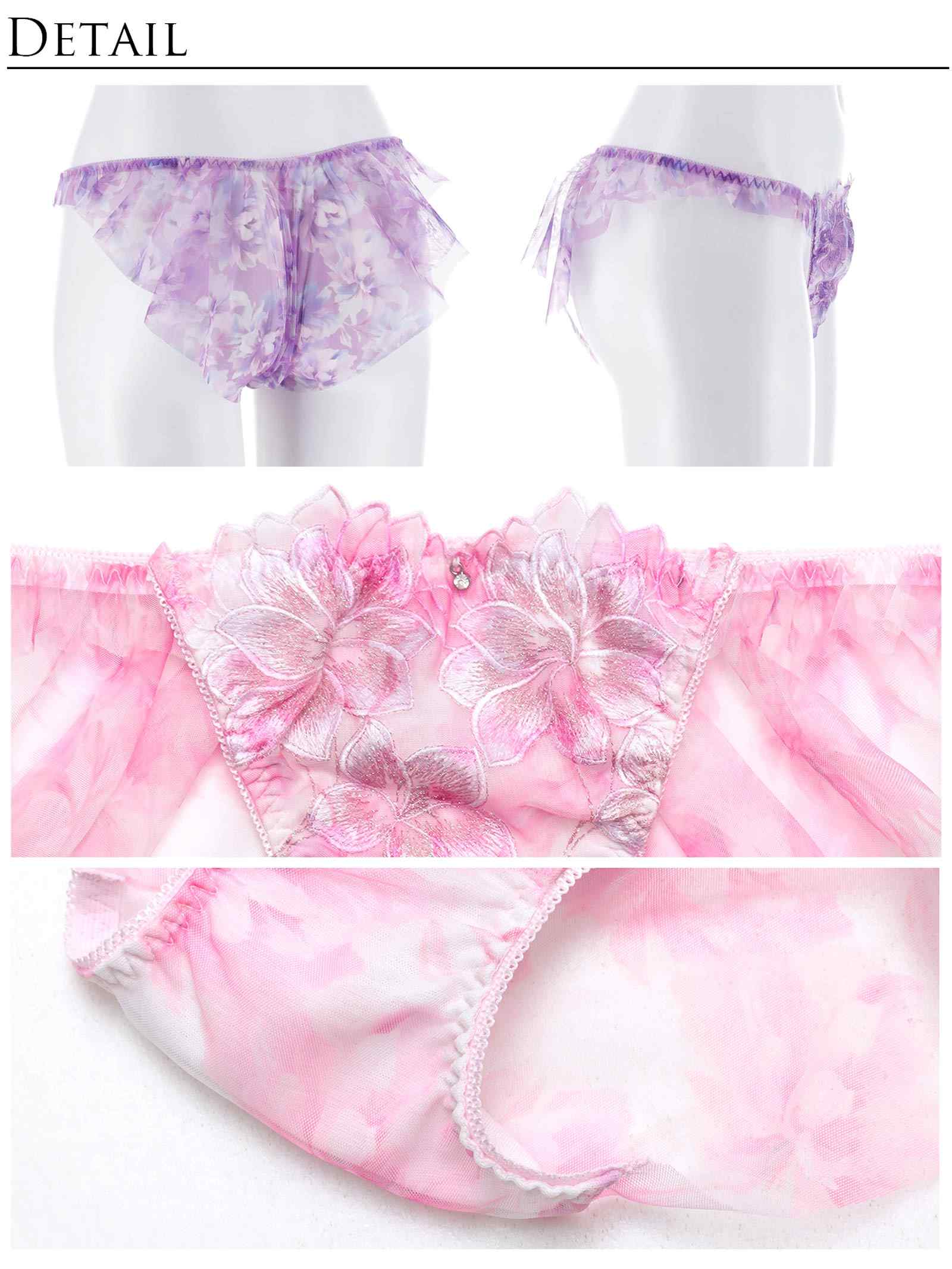 6/24新作!【明日花キララプロデュース/WhipBunny】Lumiere Peony Bra&Shorts / ルミエールピオニーブラ＆ショーツ