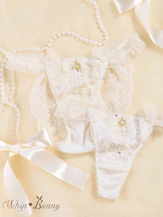 7/29新作!【明日花キララプロデュース/WhipBunny】Shiny Ribbon Tulle Bra&Shorts / シャイニーリボンチュールショーツ