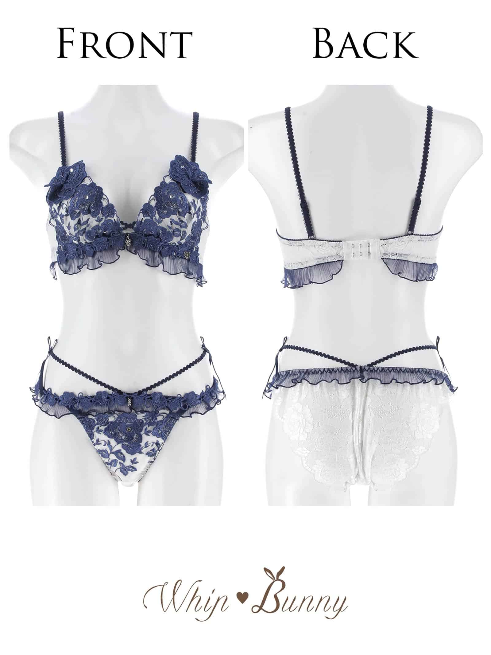 8/24新作!【明日花キララプロデュース/WhipBunny】Luminous Rose Frill Bra&Shorts / ルミナスローズフリルブラ＆ショーツ