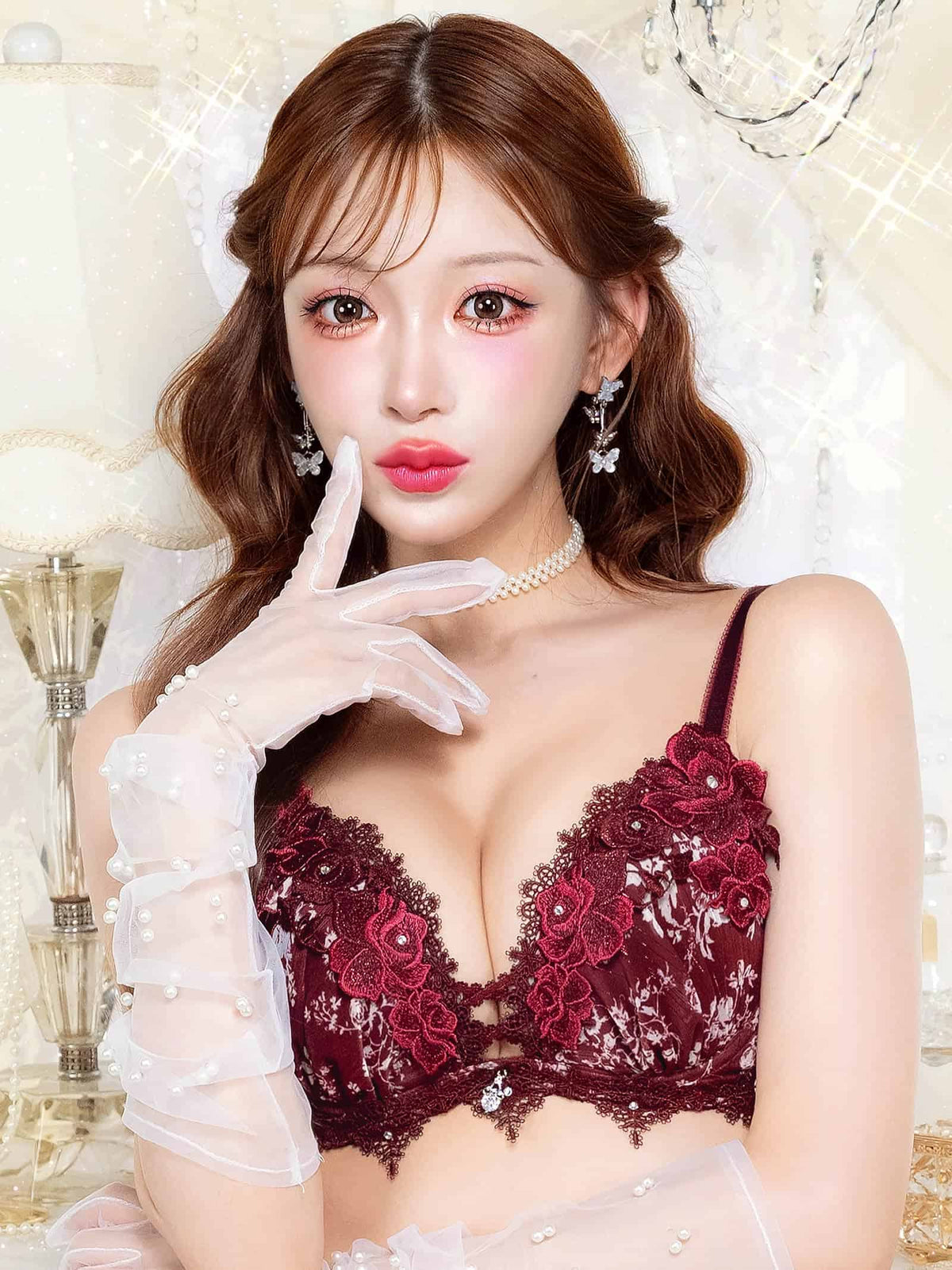 9/16新作!【明日花キララプロデュース/WhipBunny】Secret Rose Garden Bra&Shorts / シークレットローズガーデンブラ＆Tバック